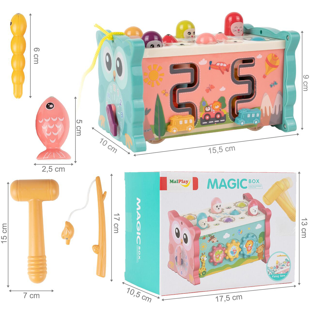 Centru de activitati 8 in 1 Magic Box, MalPlay 109877