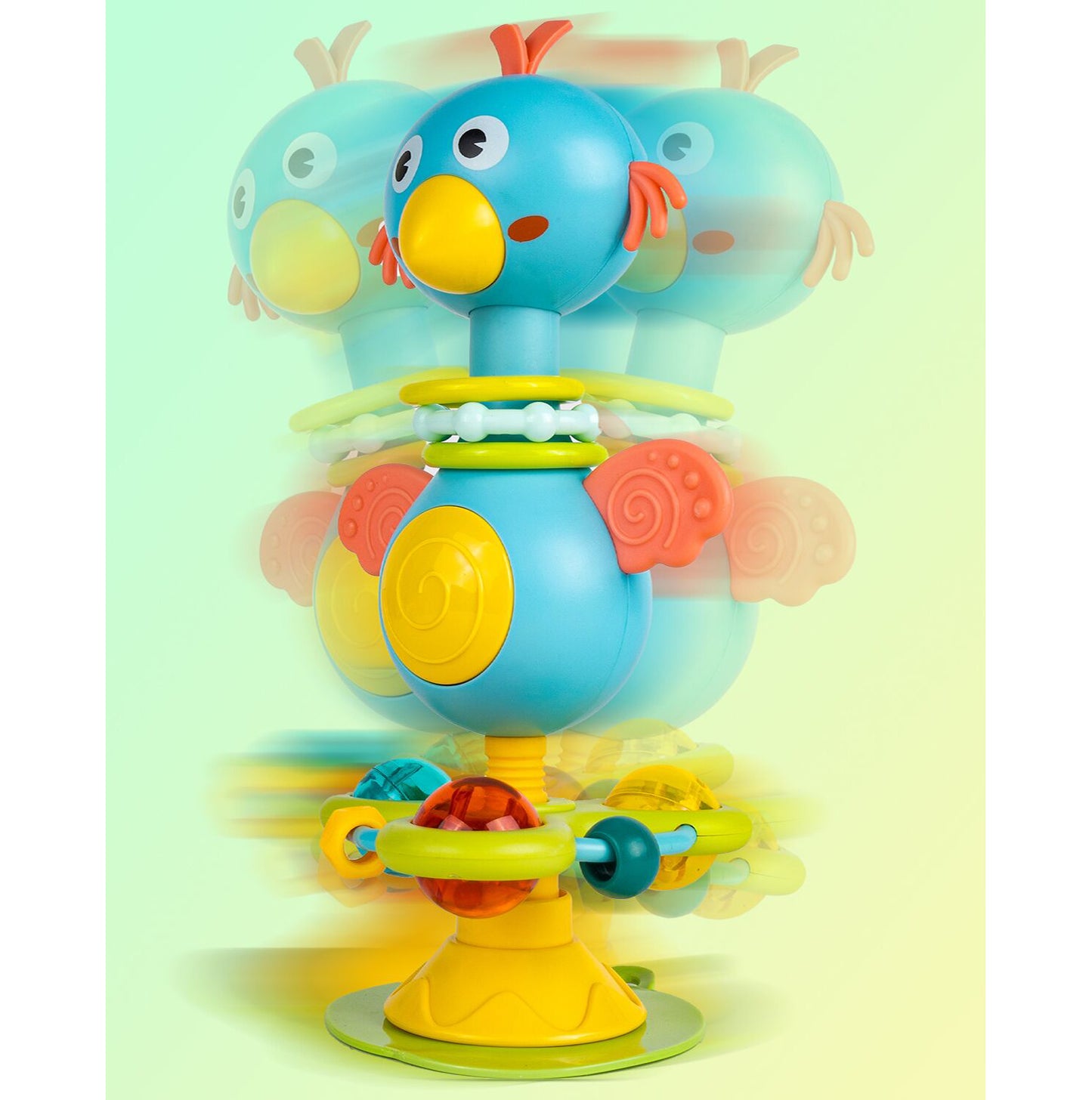 Jucarie de masa cu melodii Pasarea Vesela cu ventuza, MalPlay 109669