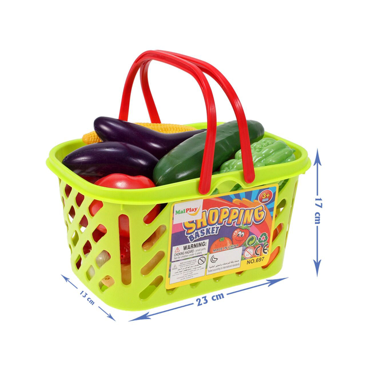 Cos de cumparaturi cu 20 de legume, MalPlay 101185