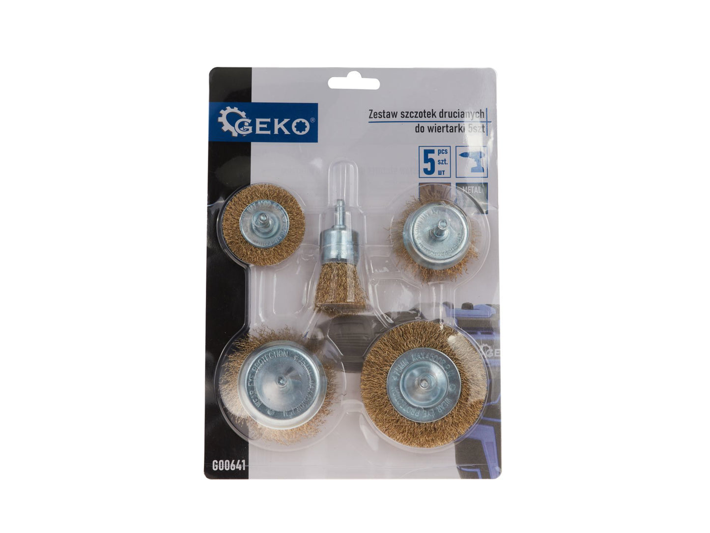 Set perii de sarma pentru bormasina, 5 elemente, Geko G00641