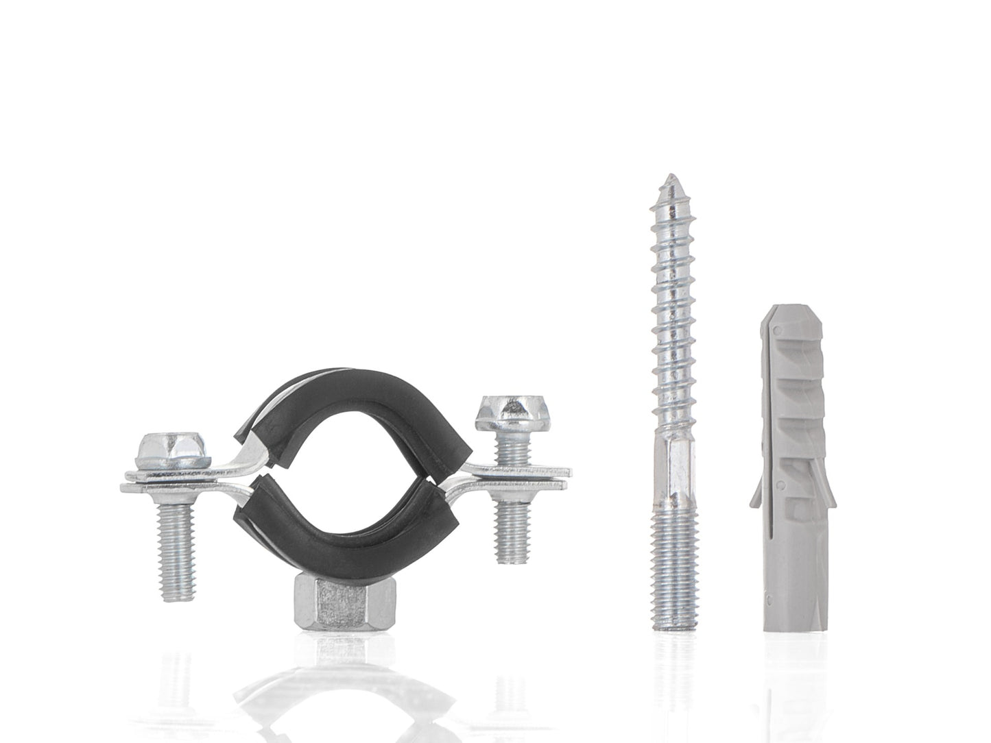 Clema metalica cu cauciuc pentru fixare tevi in perete, 1 / 2", 20-25 mm, Geko G17289