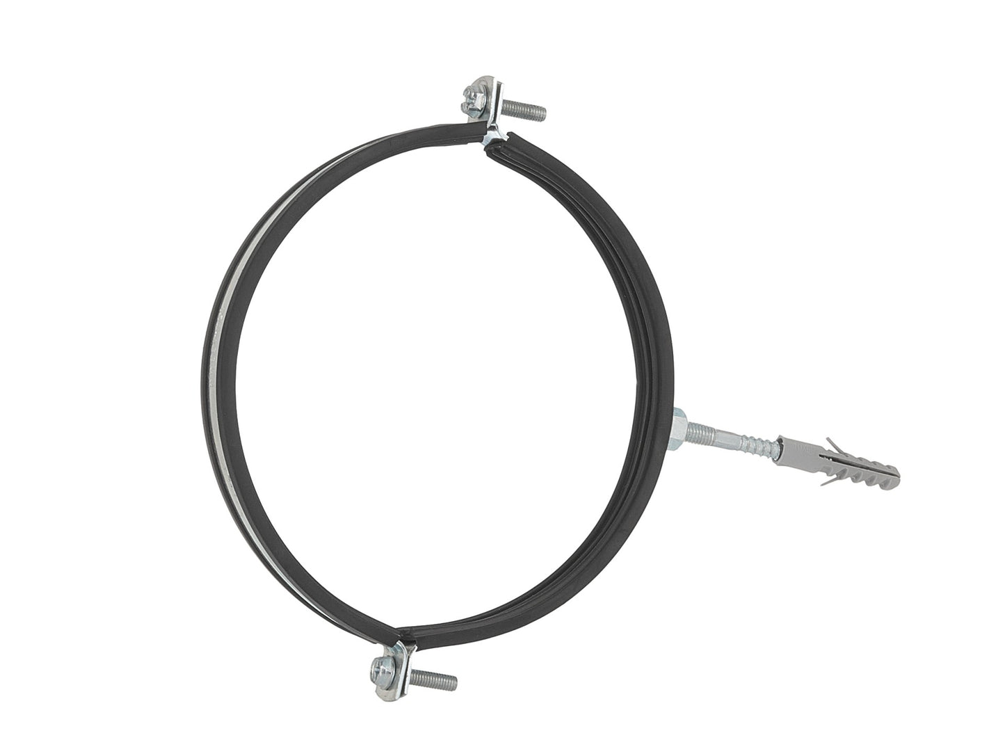 Clema metalica cu cauciuc pentru fixare tevi in perete, 4", 107 - 112 mm, Geko G17297