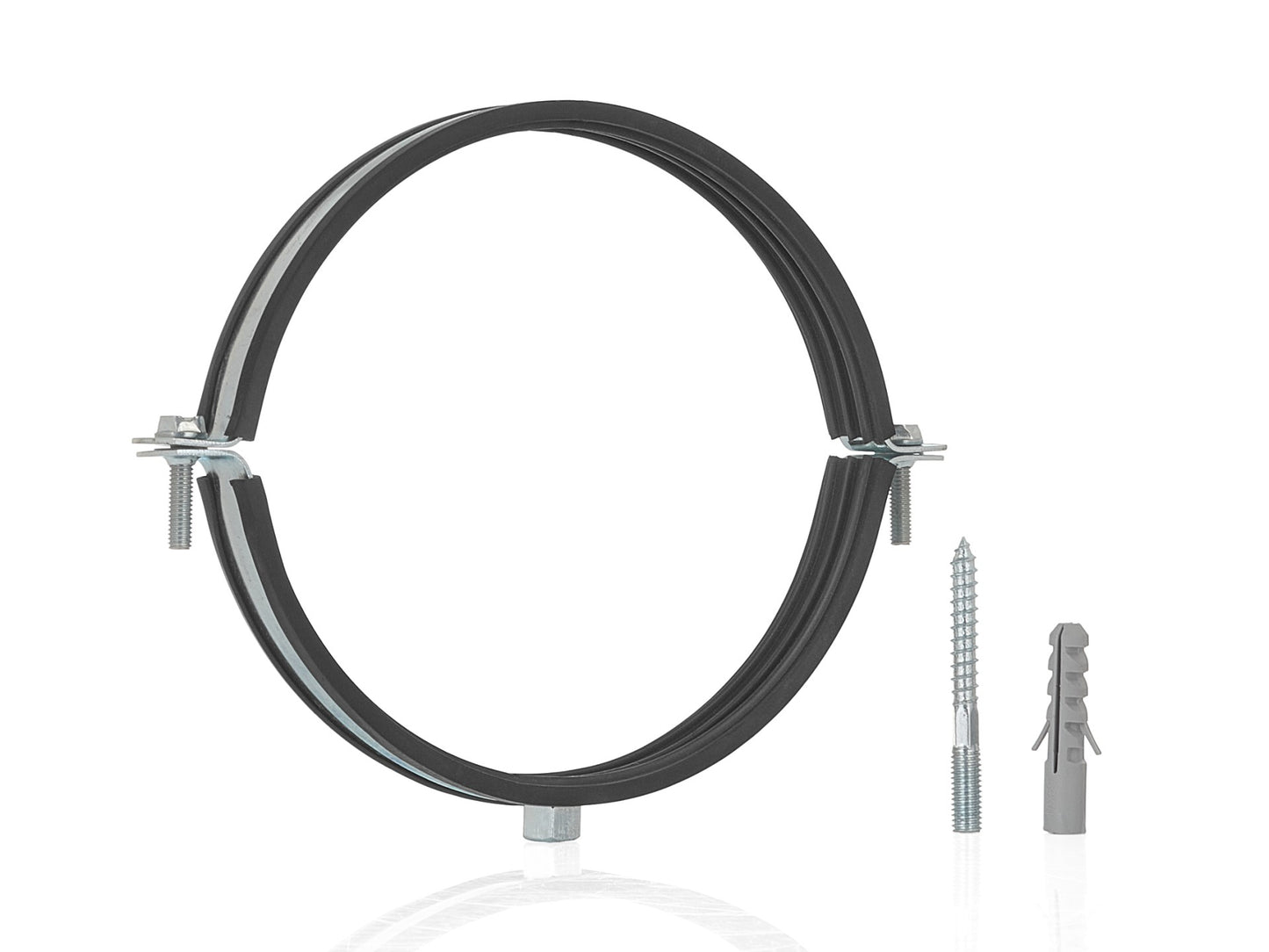 Clema metalica cu cauciuc pentru fixare tevi in perete, 8", 200 - 212 mm, Geko G17299