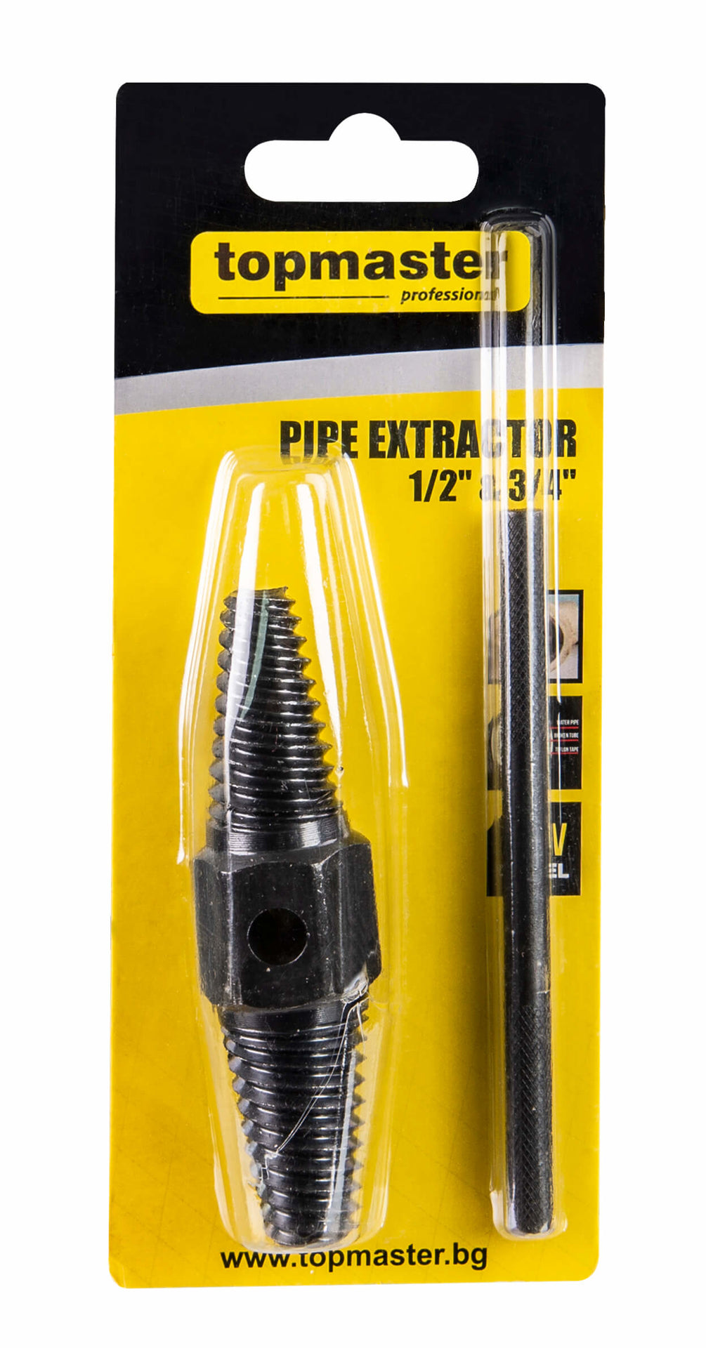 Extractor pentru tevi cu surub dublu, 1 / 2", 3 / 4", Topmaster 339712
