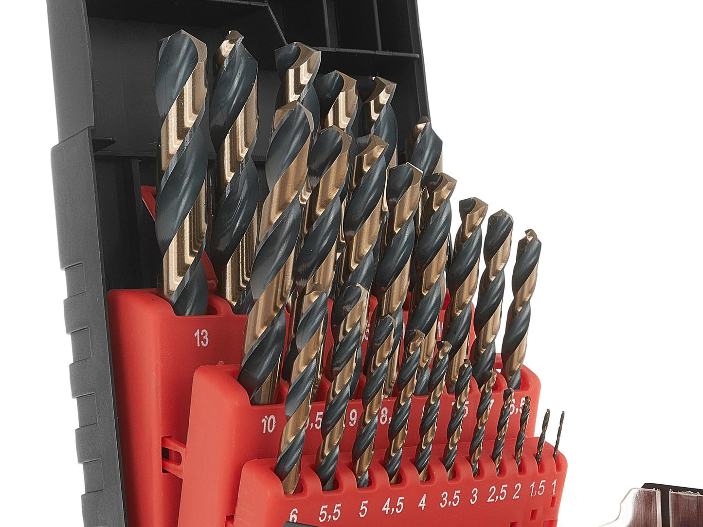 Set burghie pentru metal HSS, 1 - 13 mm, 25 elemente, Tvardy T02002