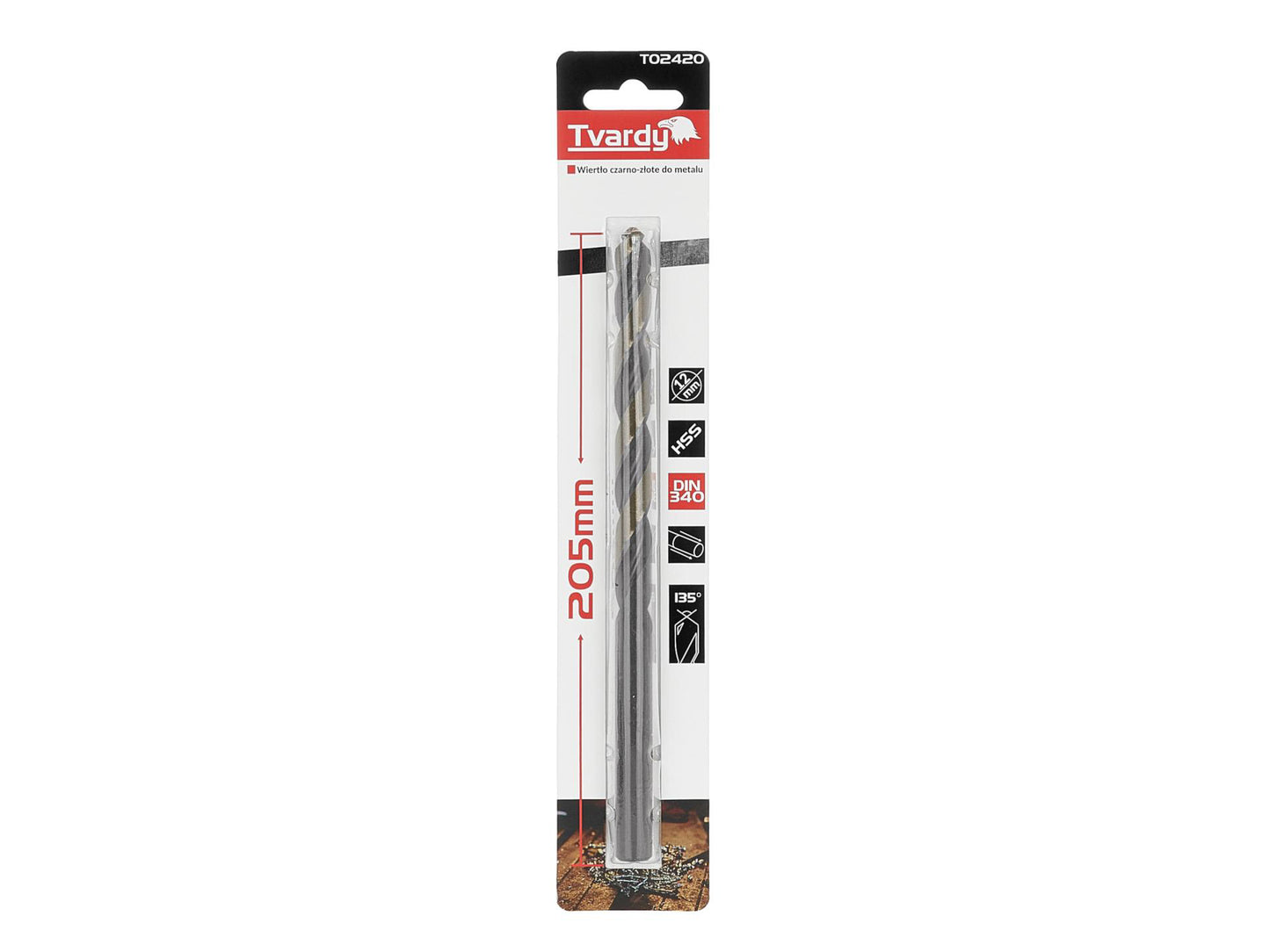 Burghiu HSS cu extensie pentru metal, 12 mm, M2, Tvardy T02420