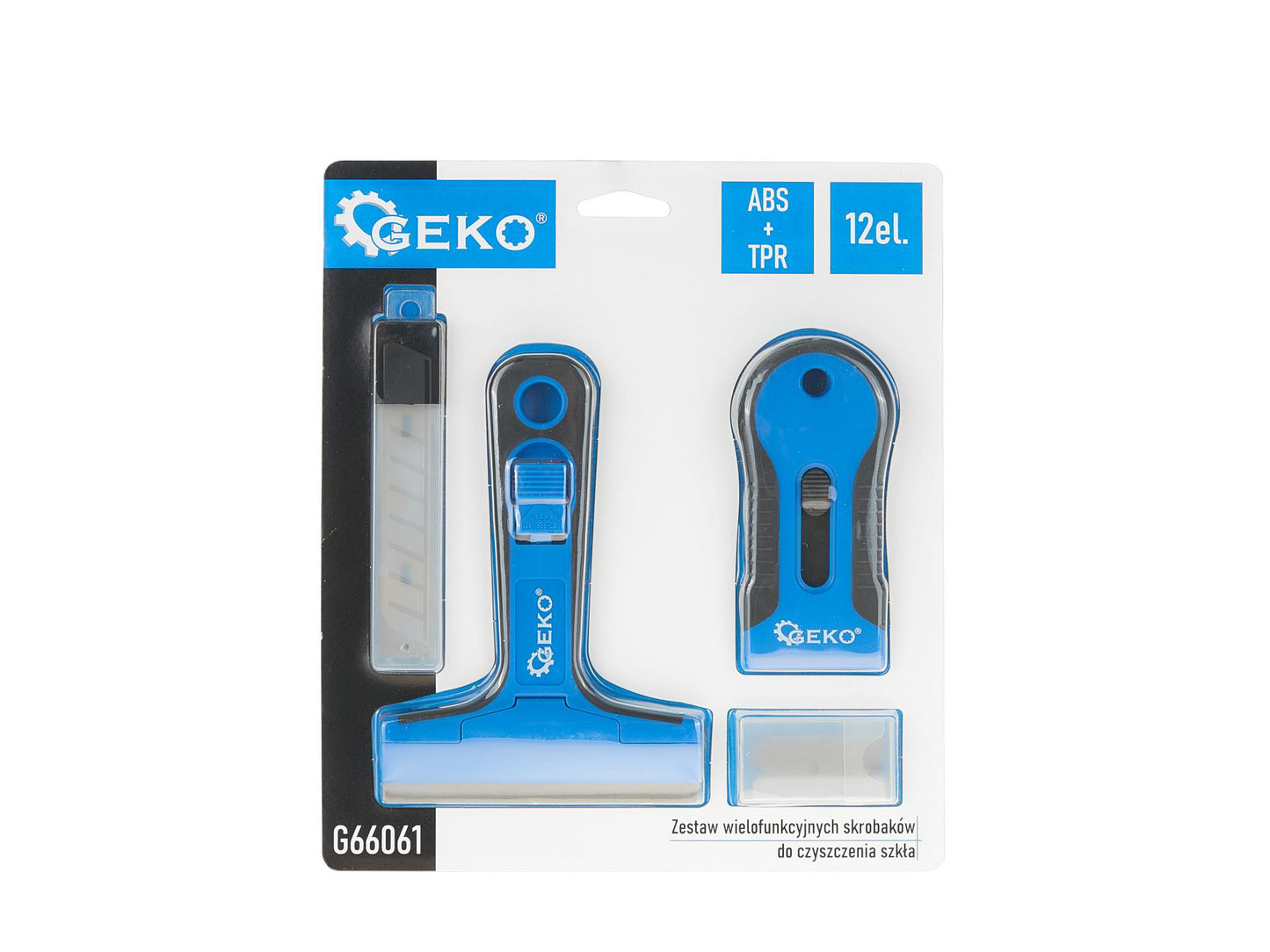 Set raclete multifunctionale pentru curatarea sticlei, 12 elemente, Geko G66061