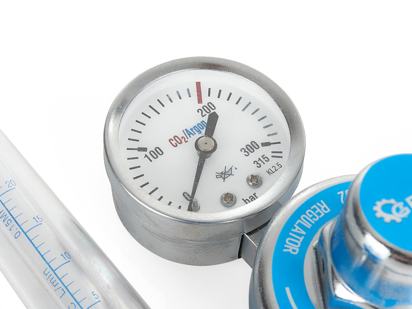 Regulator de presiune CO2 / argon cu rotametru dublu, Geko G80076