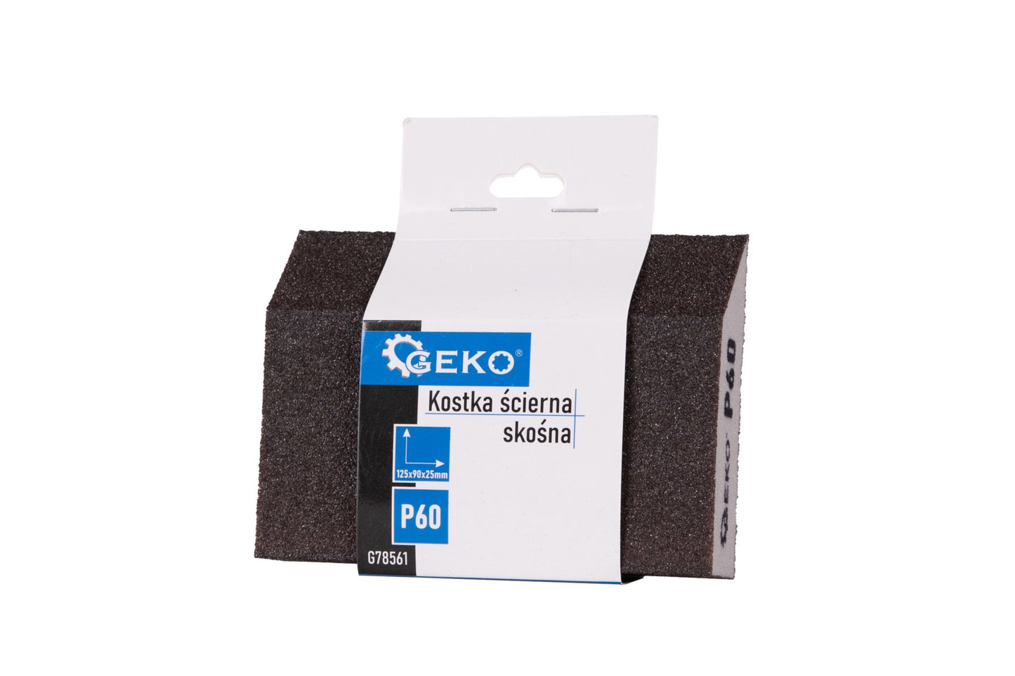 Burete abraziv pentru slefuire, 125 x 90 x 25 mm, P60, Geko G78561