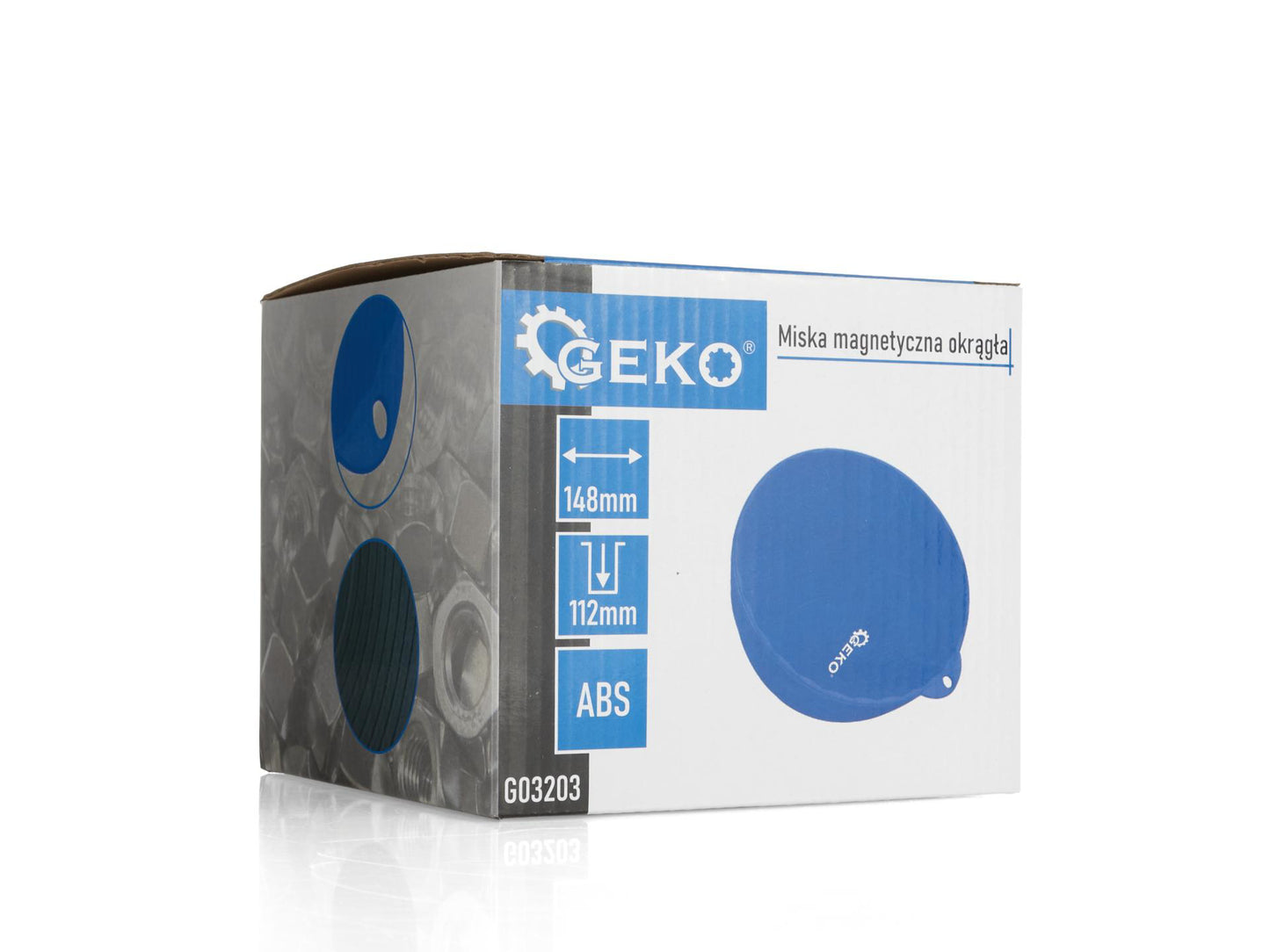 Bol magnetic rotund pentru suruburi si piulite, ABS, 148 x 112 mm, Geko G03203