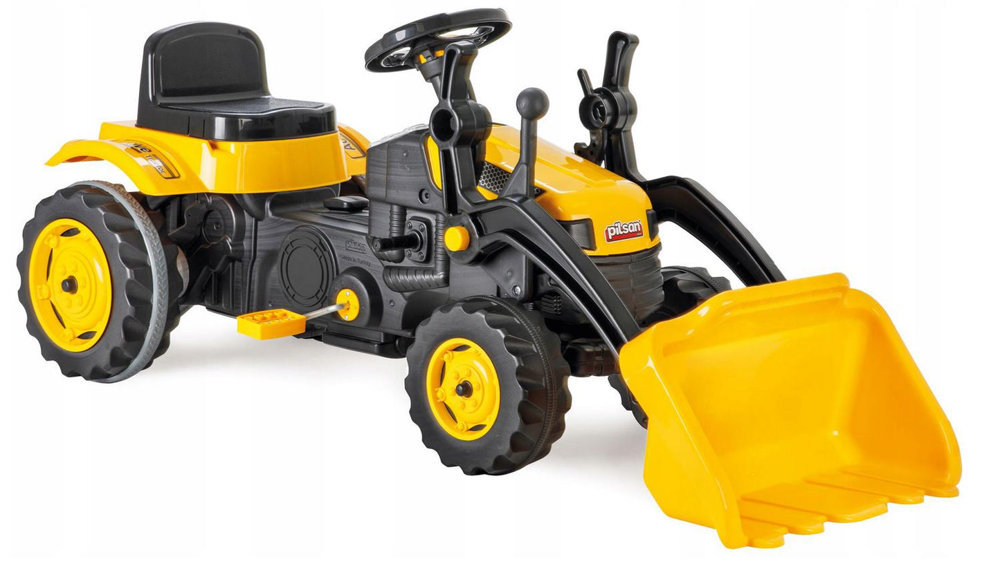 Excavator cu pedale si volan XXL Yellow, MalPlay 110741