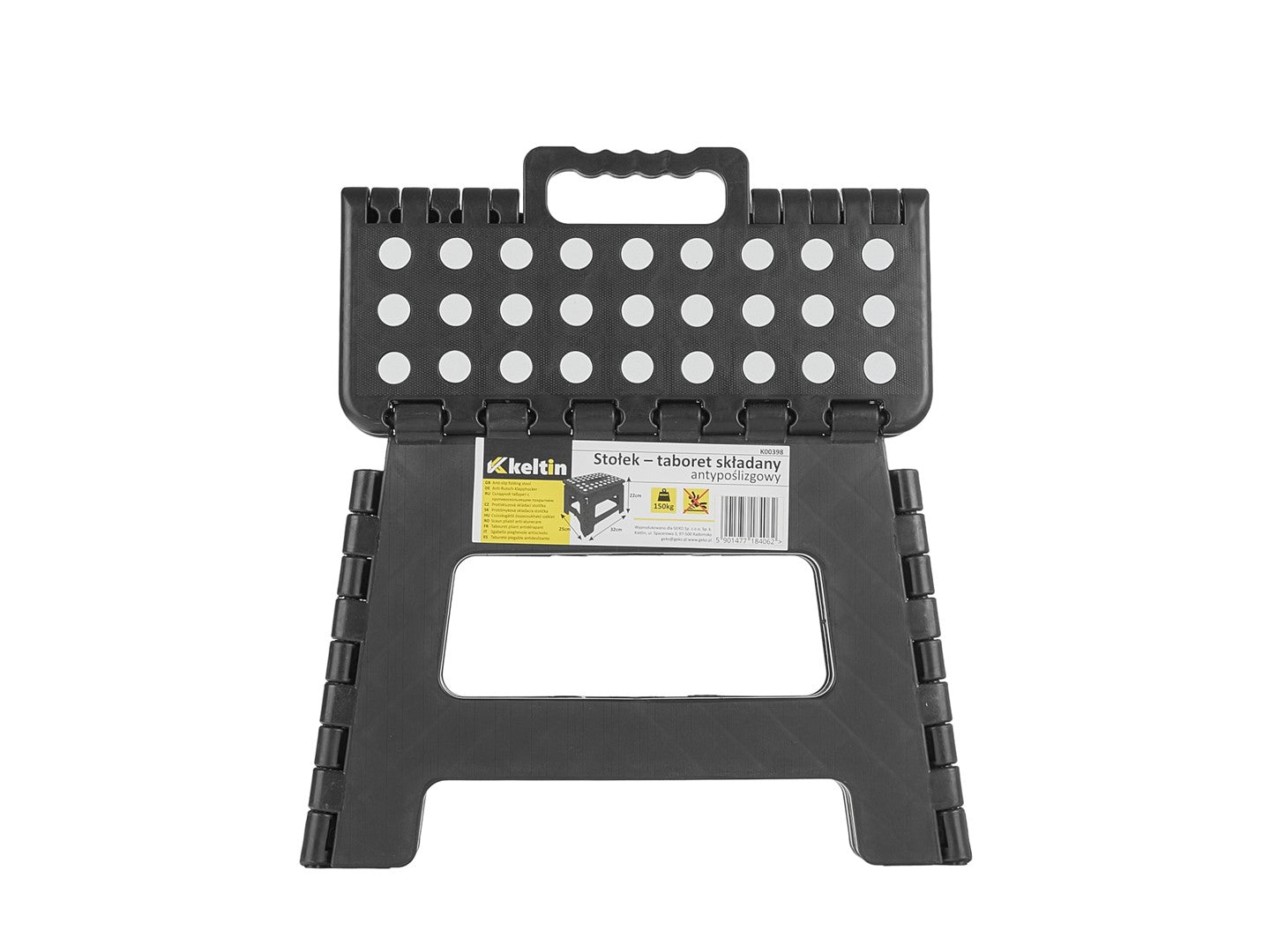 Scaun pliabil anti-alunecare, 150 kg, Keltin K00398