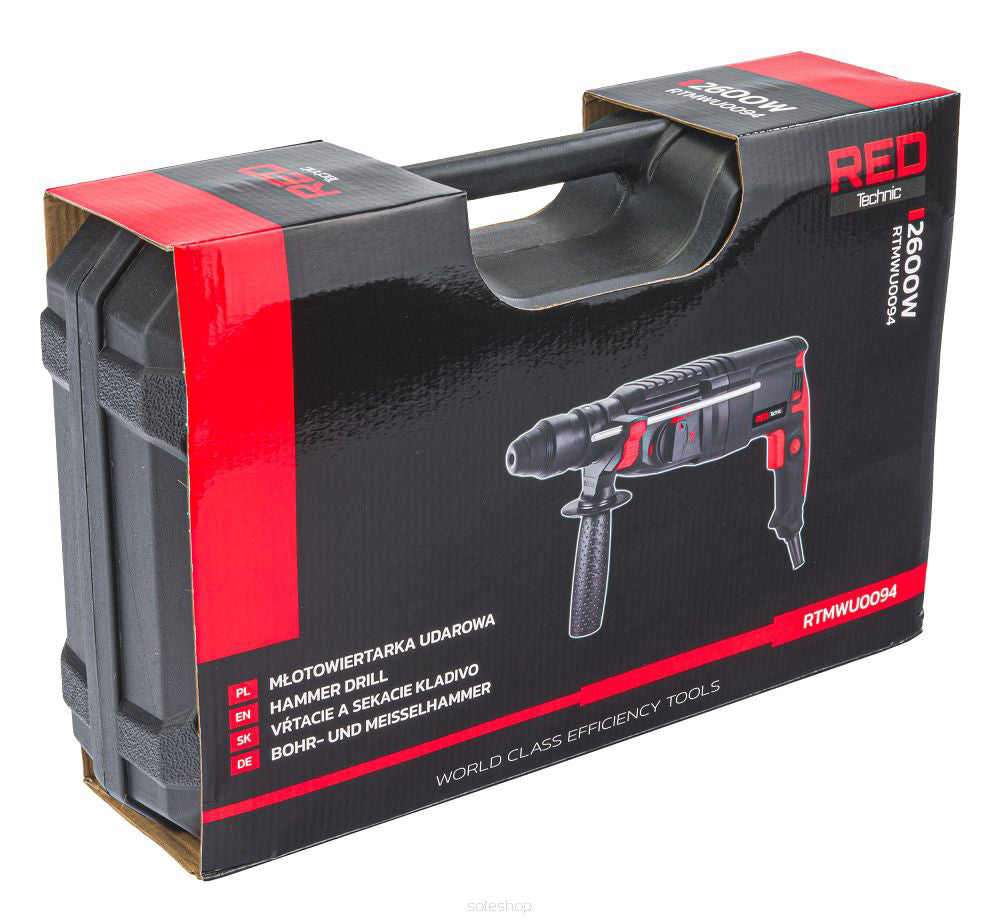 Ciocan rotopercutor, 2600 W, 1250 rpm, 4 J, Red Technic RTMWU0094