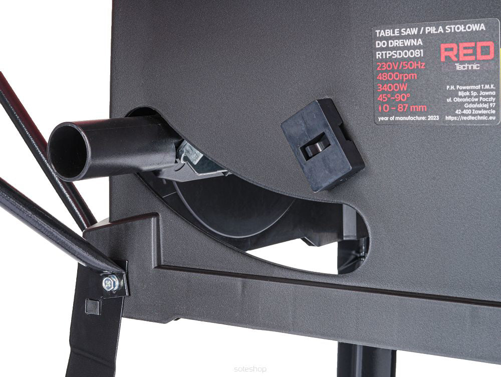 Fierastrau de banc circular, 2000W, 4800 rpm, Red Technic RTPSD0081