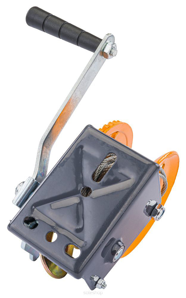 Troliu manual PM-WRC-454T, cablu 5 m, greutate maxima suportata 450 kg, Powermat PM1266