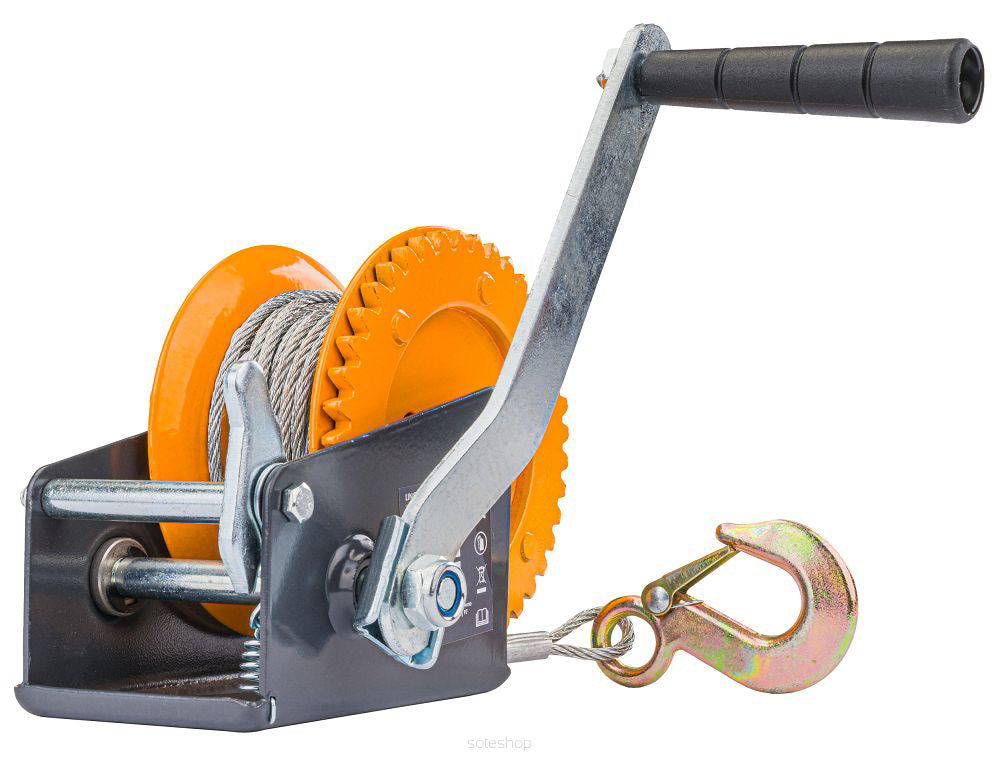 Troliu manual PM-WRC-545T, cablu 10 m, greutate maxima suportata 545 kg, Powermat PM1267