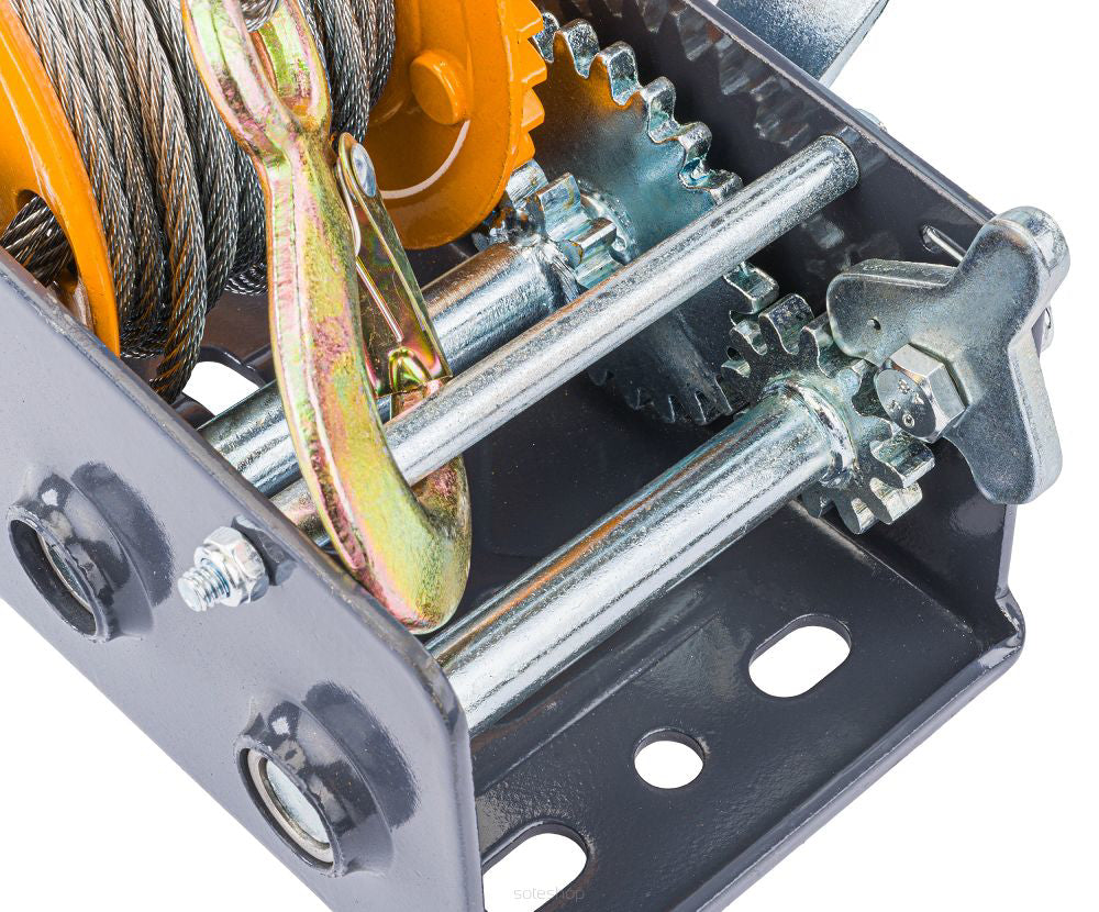 Troliu manual PM-WRC-1133T, cablu 10 m, greutate maxima suportata 1133 kg, Powermat PM1268