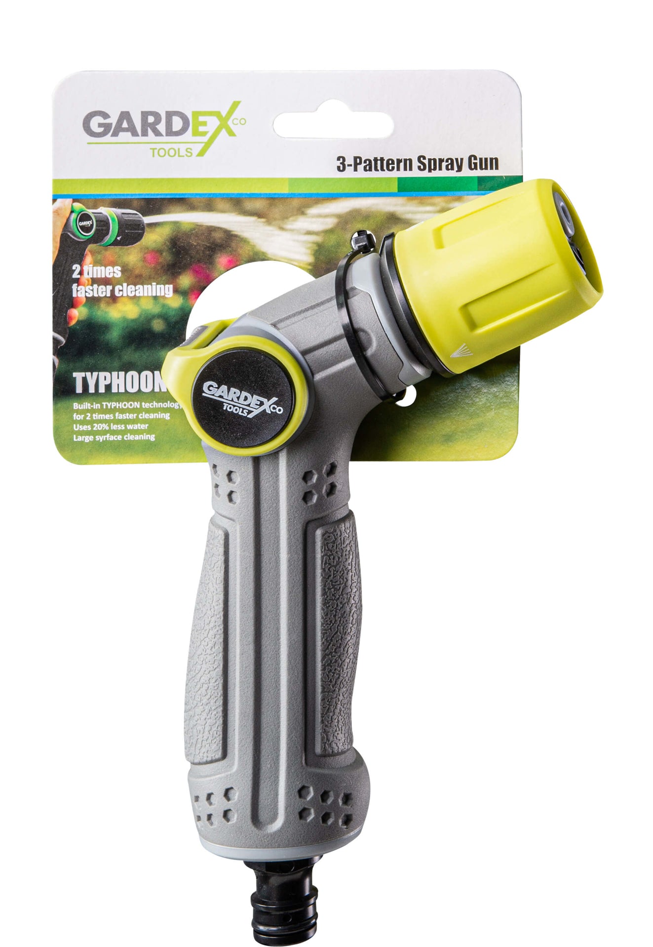 Pistol pentru stropit cu 3 functii Typhoon Jet, Gardex 405103