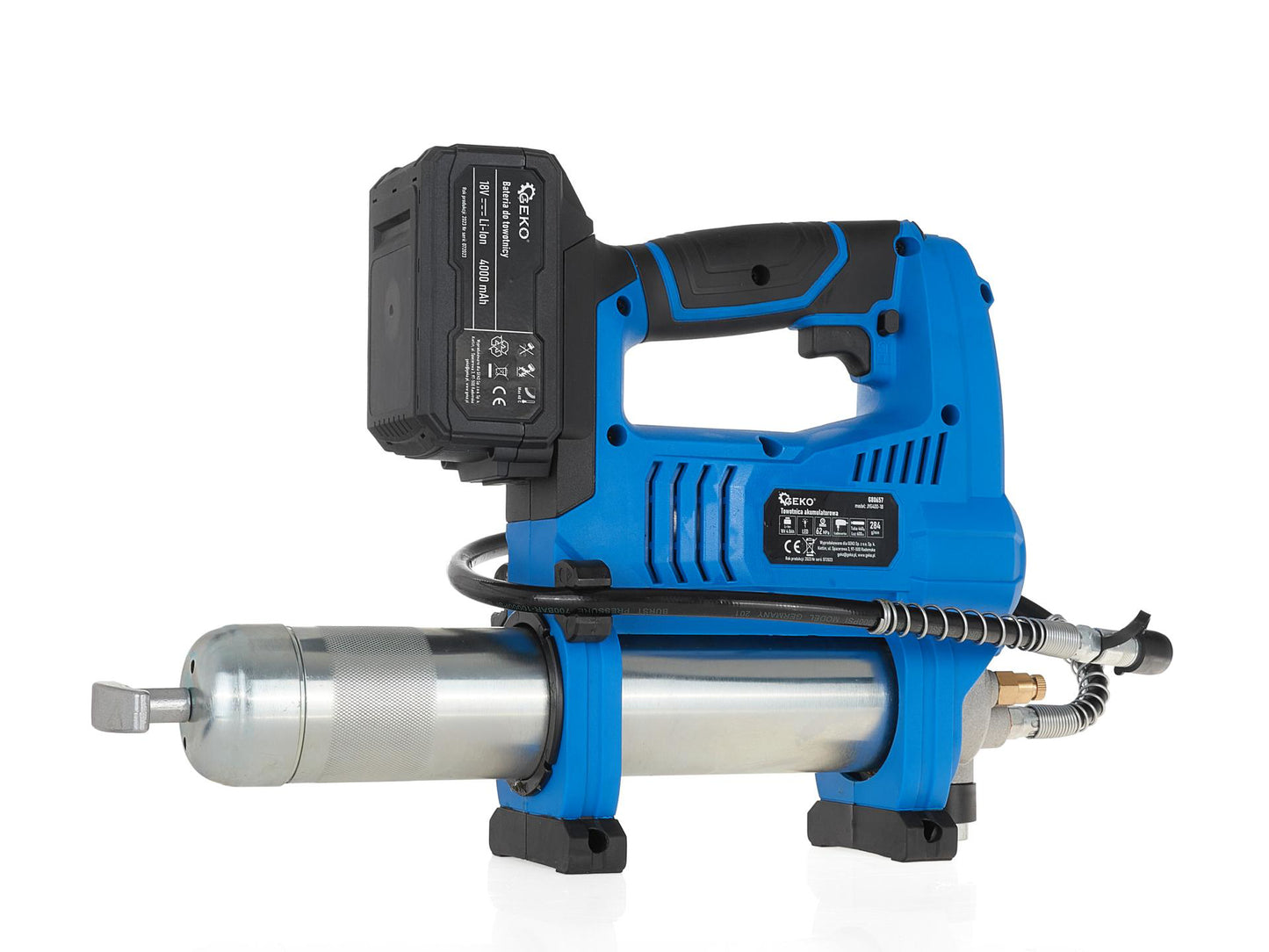 Pistol de gresat pe acumulator, 18 V, 4 Ah, Geko G80657