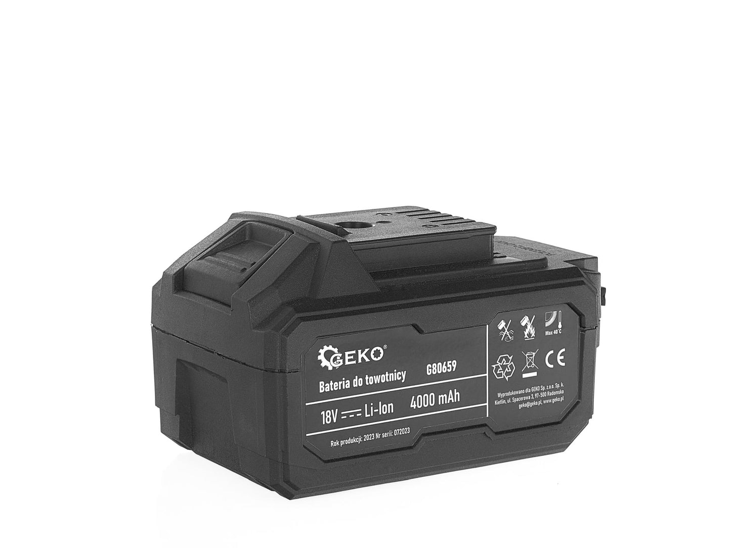 Acumulator pentru pistolul de gresat G80657, 4 Ah, Geko G80659