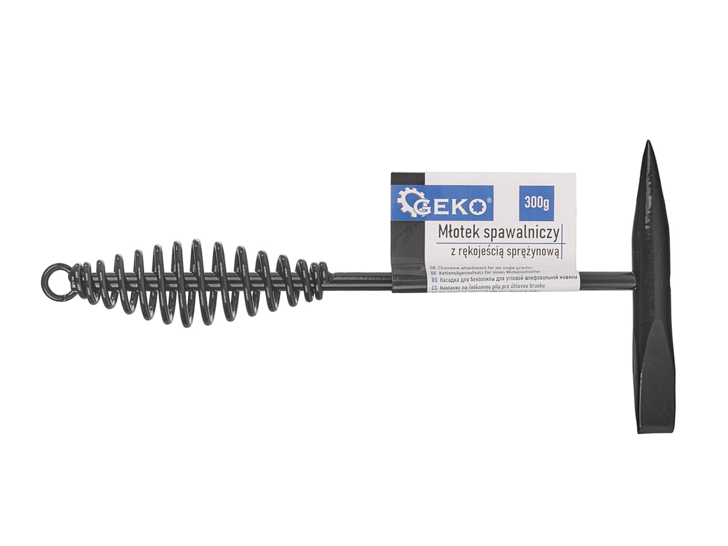 Ciocan pentru indepartarea zgurei de sudura cu maner antisoc, 300 g, Geko G72237