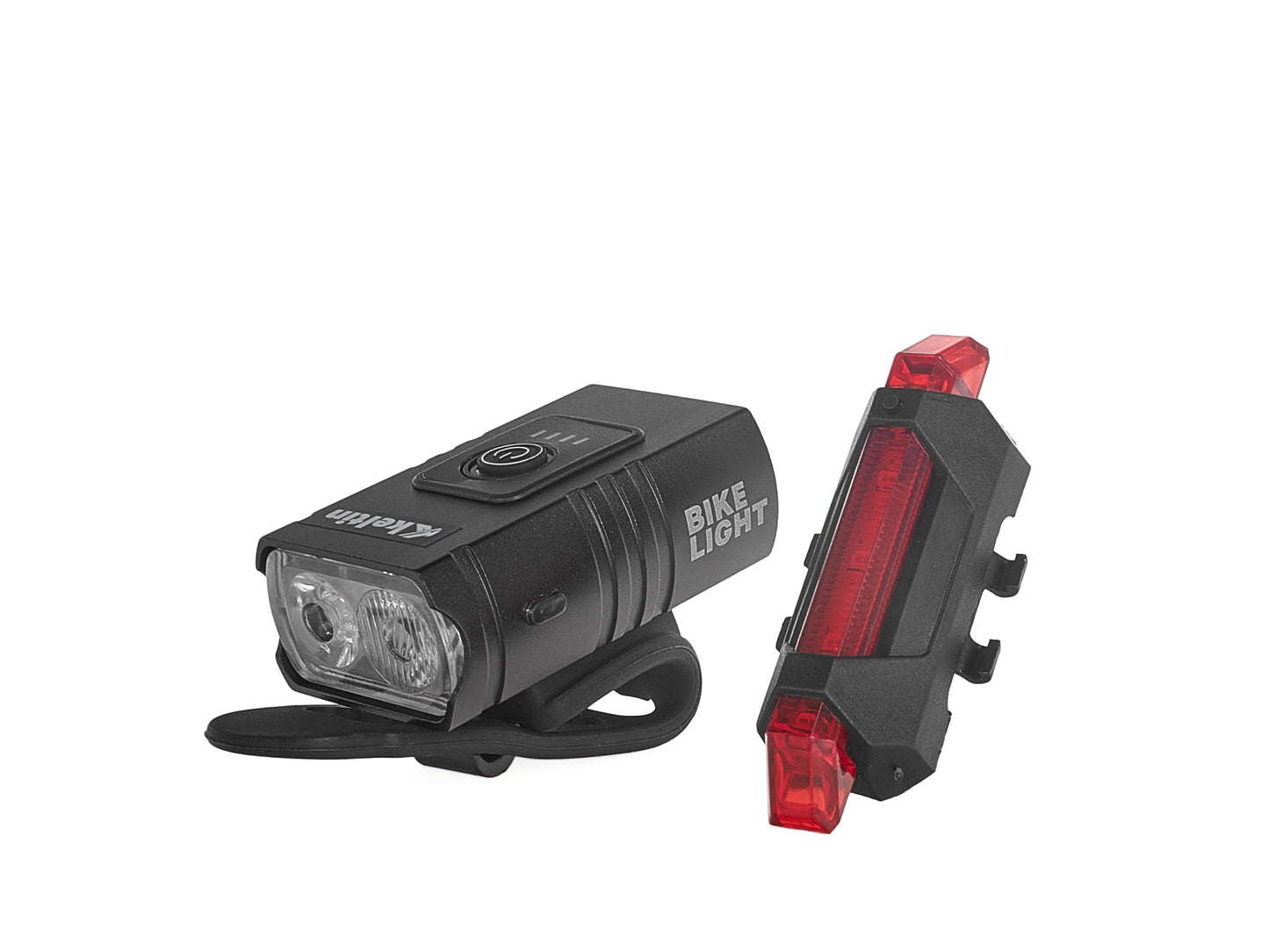 Set lumini pentru bicicleta impermeabile fata + spate cu incarcare USB, protectie IPX4, 800 lm fata, 120 lm spate, Keltin K02313