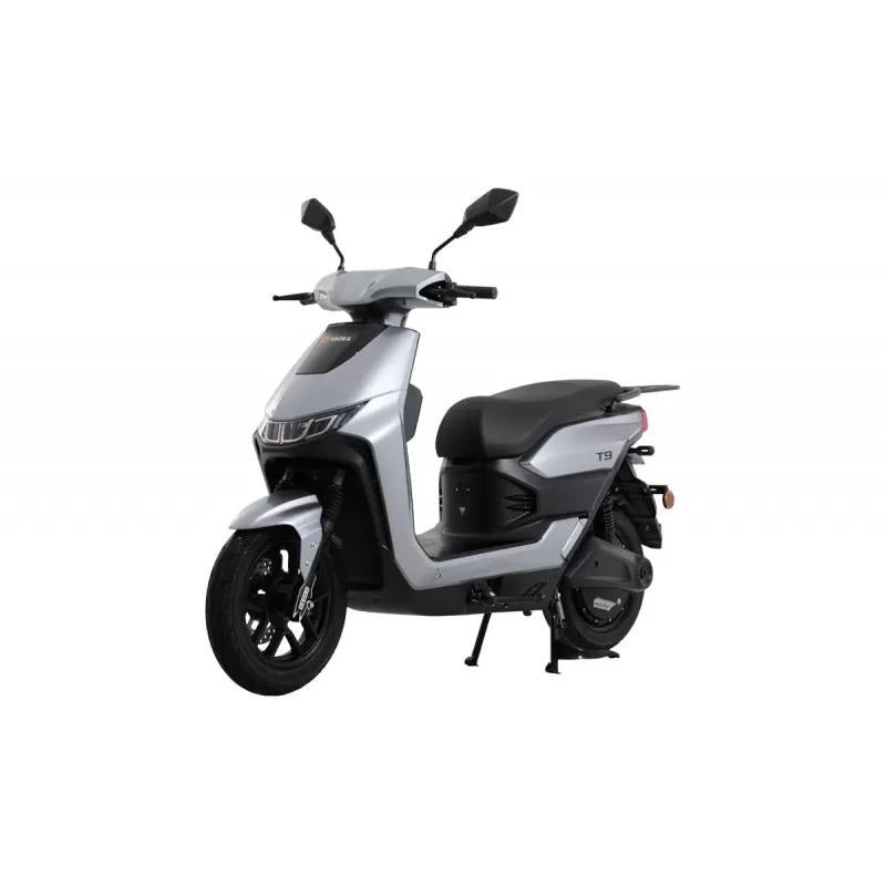 Scuter electric Yadea T9, 2 viteze, regenerare energie, far LED, acumulator Li-Ion, 72 V, 20 Ah, incarcator 3A, gri, Villager VL079990