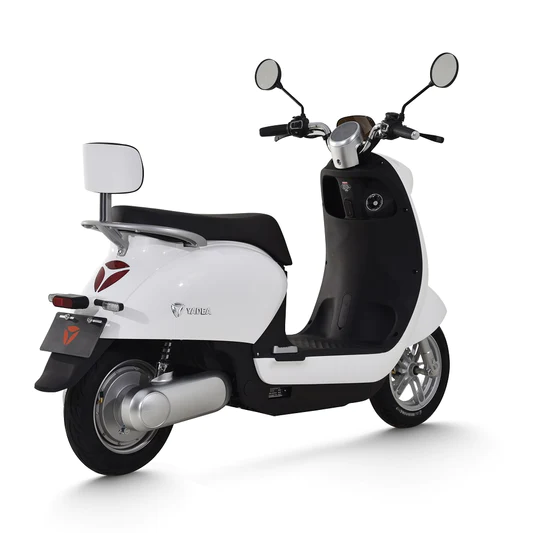 Scuter electric Yadea M6, far LED, acumulator Graphene 72 V, 26 Ah, autonomie 90 km, viteza maxima 45 km / h, capacitate maxima incarcare 150 kg, alb, Villager VL079991