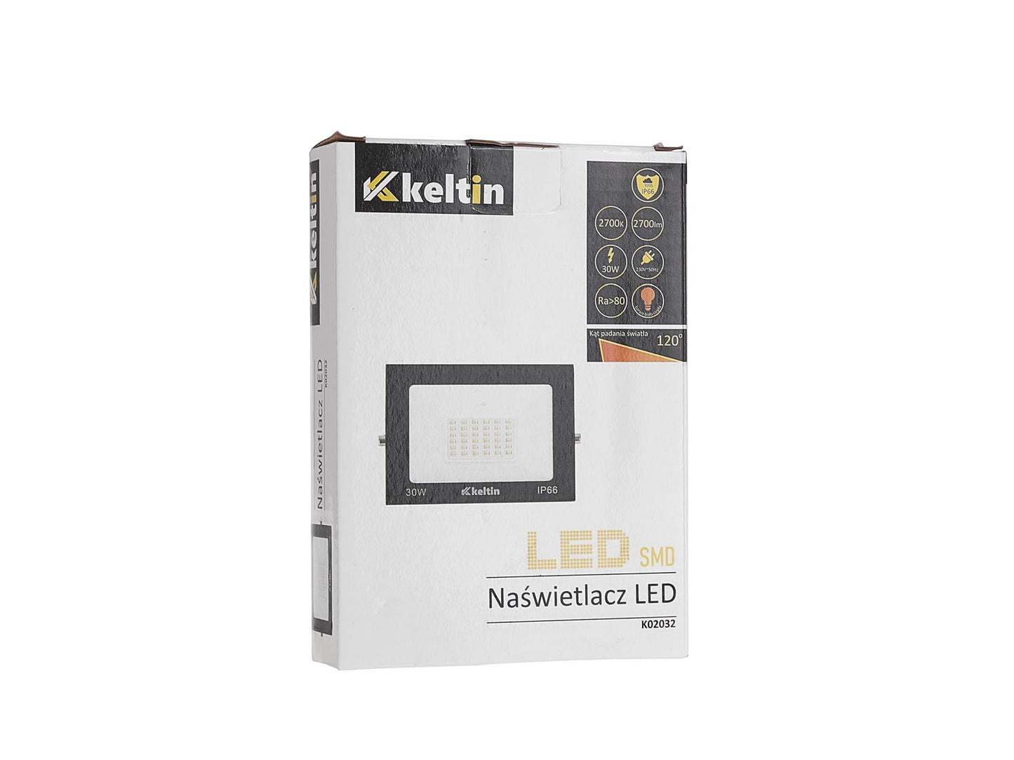 Proiector LED cu lumina alba, 30 W, 2700 K, Keltin K02032