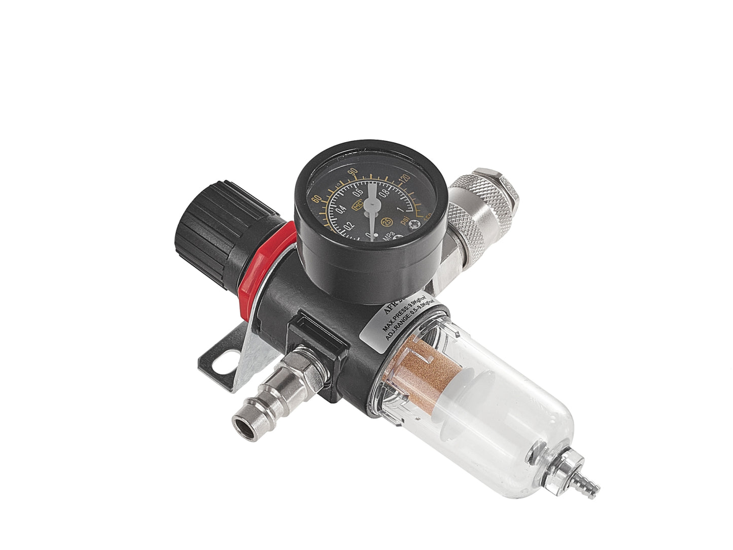 Reductor de presiune cu filtru de aer, prindere de 1/4", Geko G03163