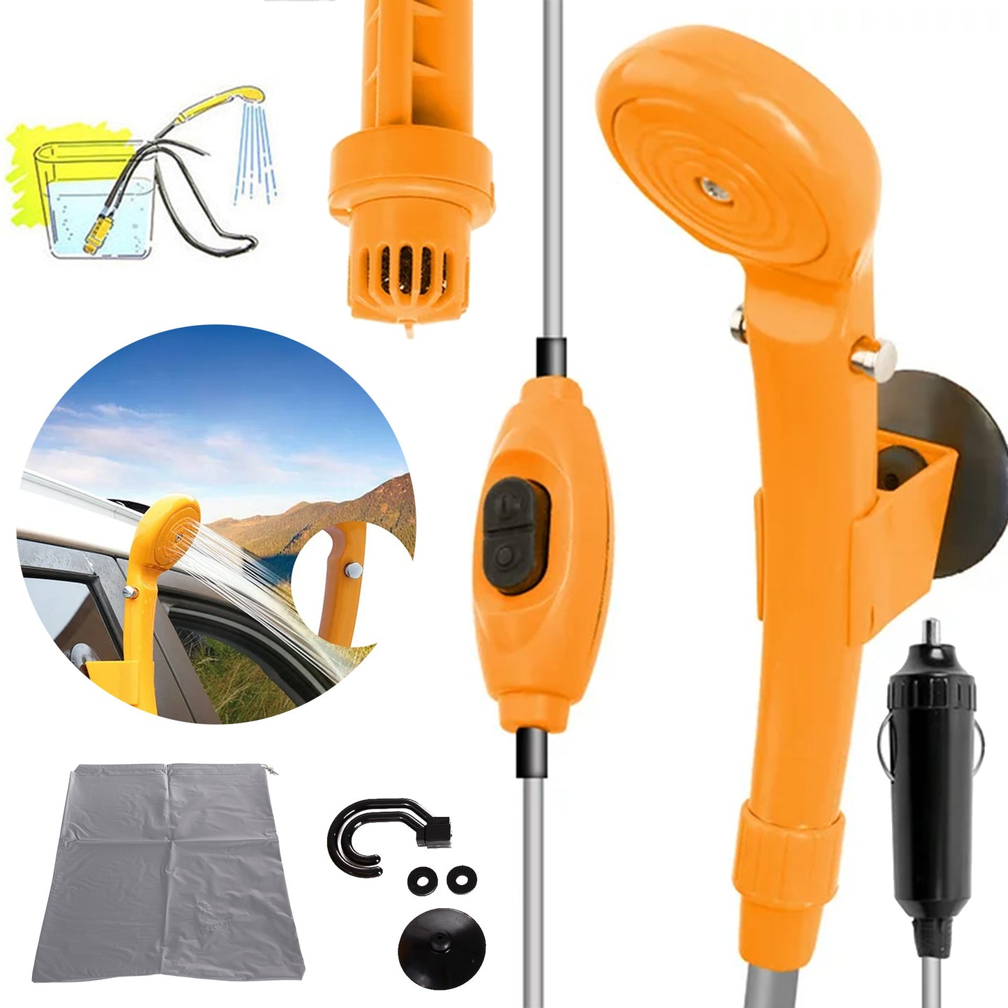 Dus turistic camping, 12 V, 10 l / min, Keltin K00403