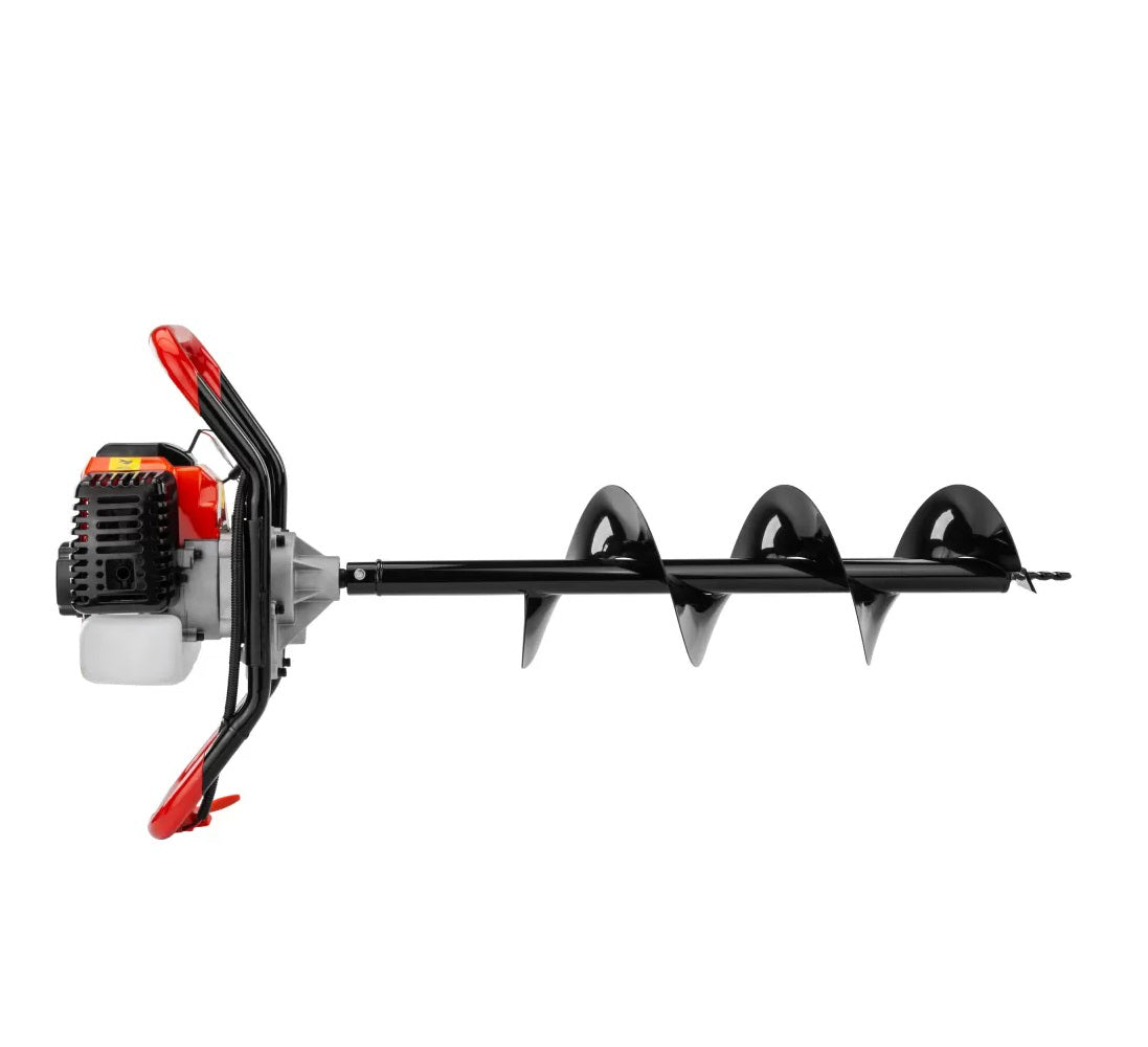 Motoburghiu de pamant pe benzina cu 3 burghie, 6 CP, Red Technic RTSWG0106