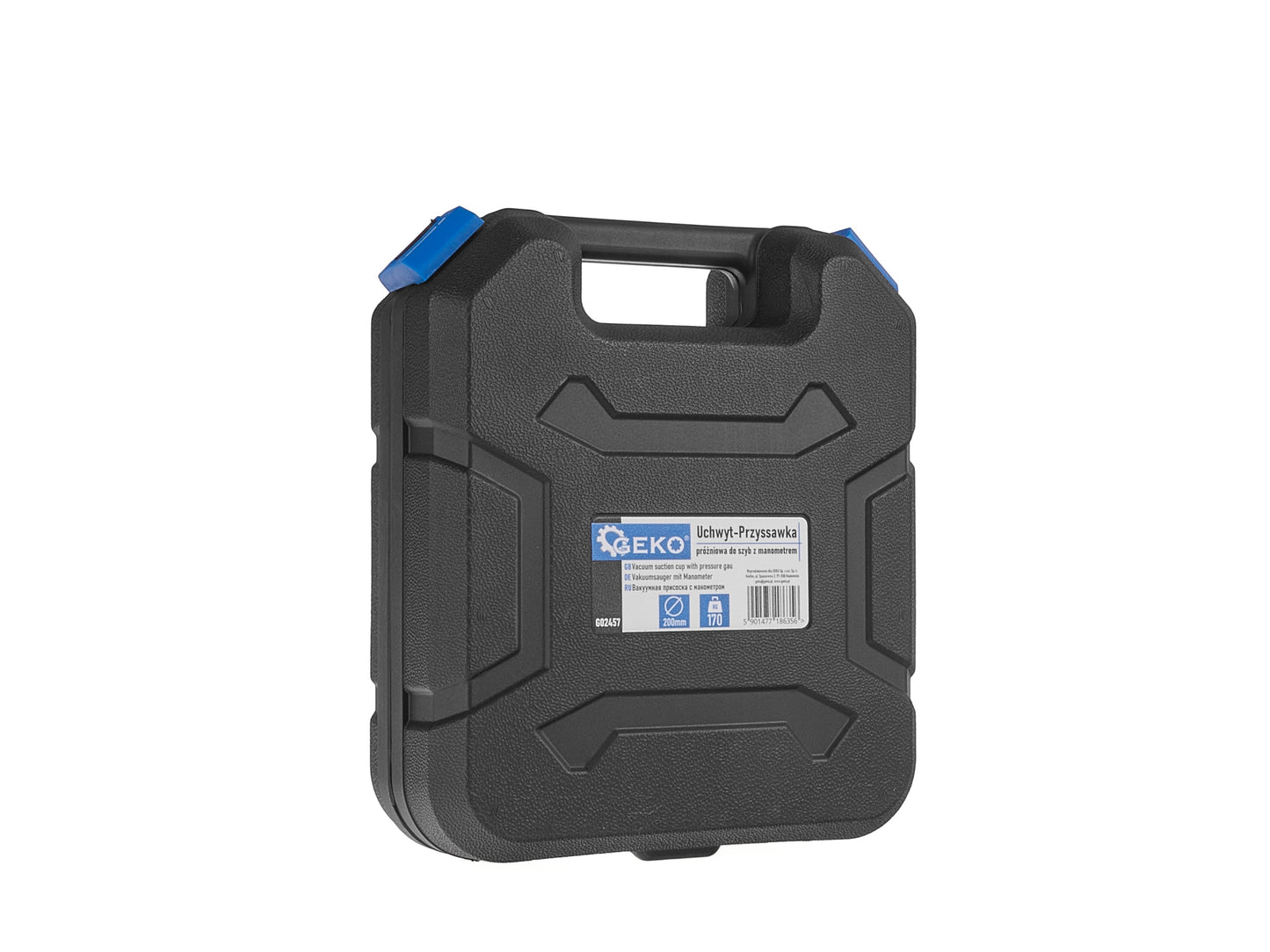 Ventuza cu vid si manometru pentru transportat si montat sticla, 200 mm, 170kg, Geko G02457