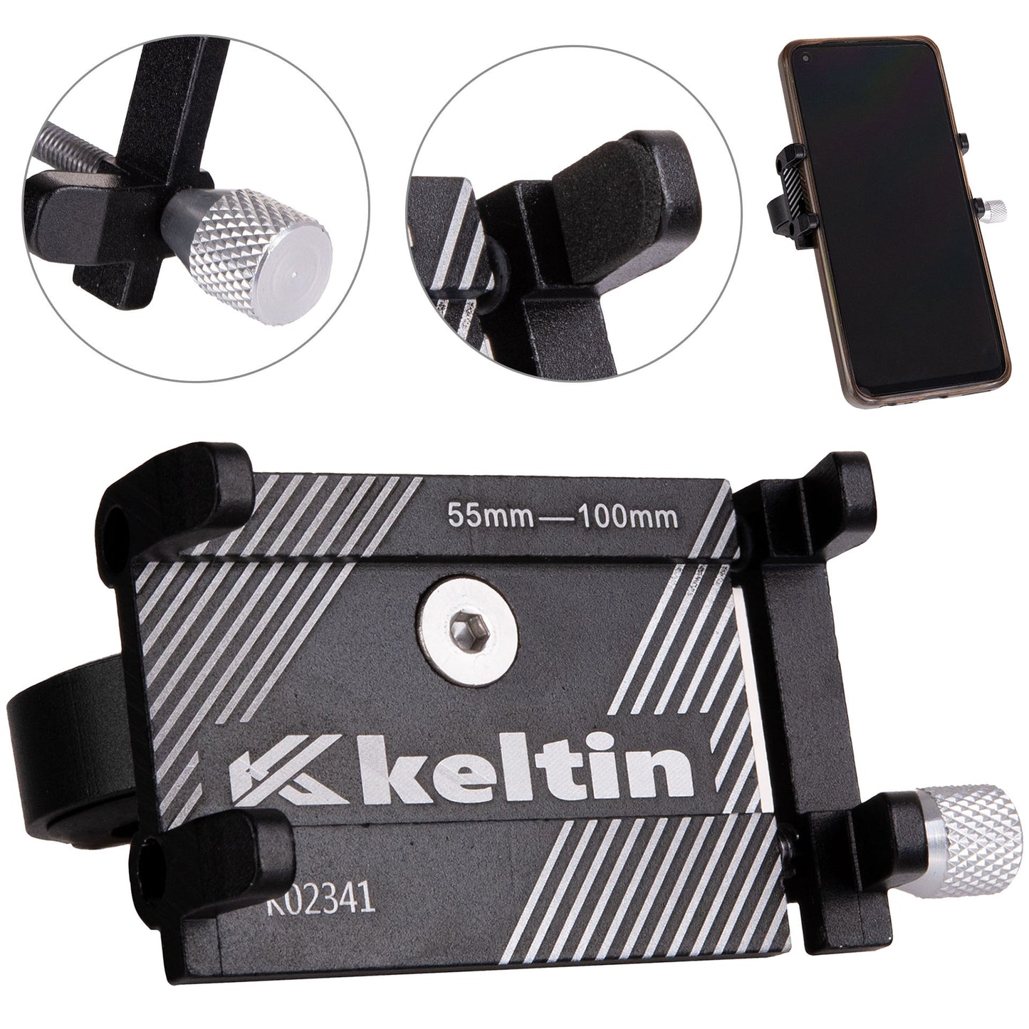 Suport telefon pentru bicicleta, aluminiu, G-81, Keltin K02341