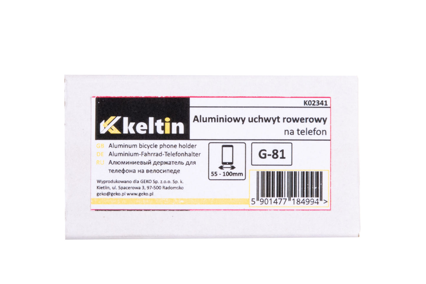 Suport telefon pentru bicicleta, aluminiu, G-81, Keltin K02341