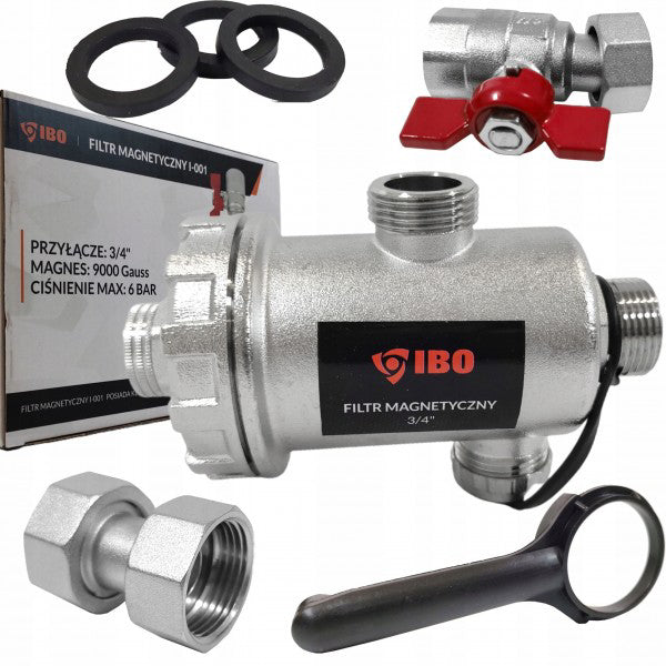 Filtru magnetic cu separator pentru impuritati I-001, prindere 3/4", 8 bar, Ibo Dambat IB220021