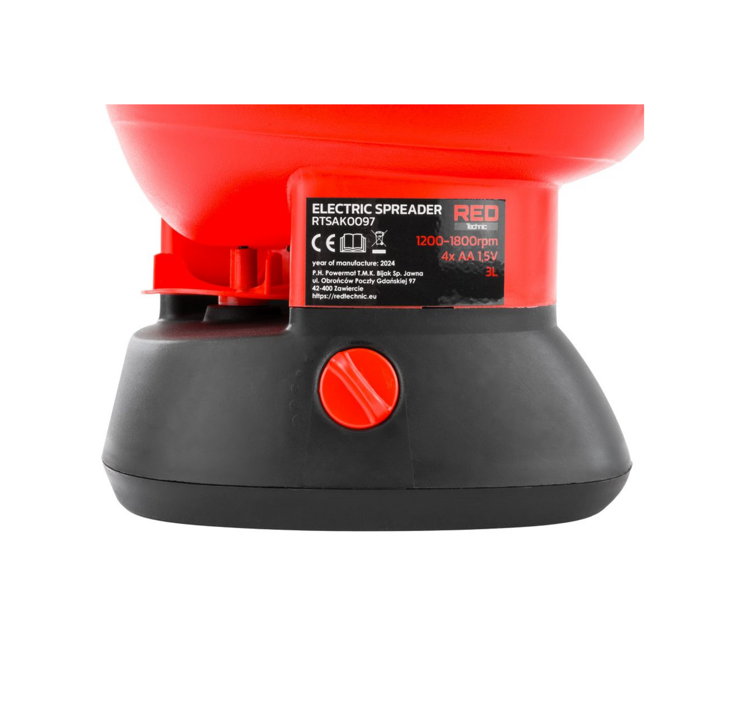 Semanatoare electrica pe acumulator, capacitate 3 l, Red Technic RTSAK0097