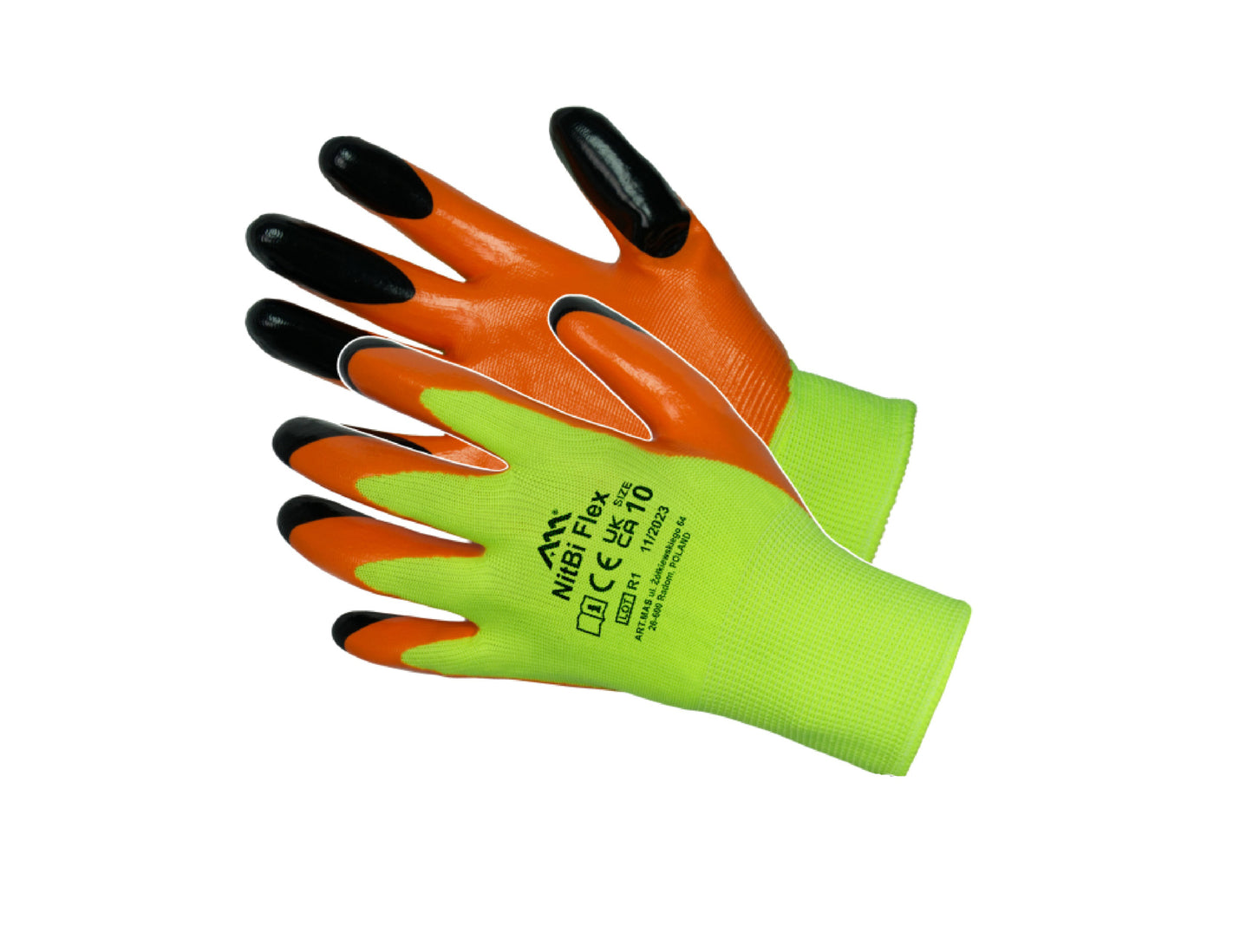 Manusi de protectie acoperite cu nitril NITBI FLEX, marimea 8, Artmas ART008022