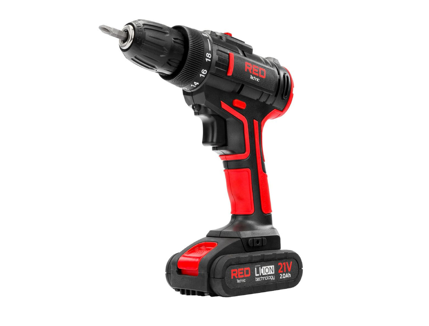 Bormasina electrica cu acumulator, 21 V, Red Technic RTWA0075