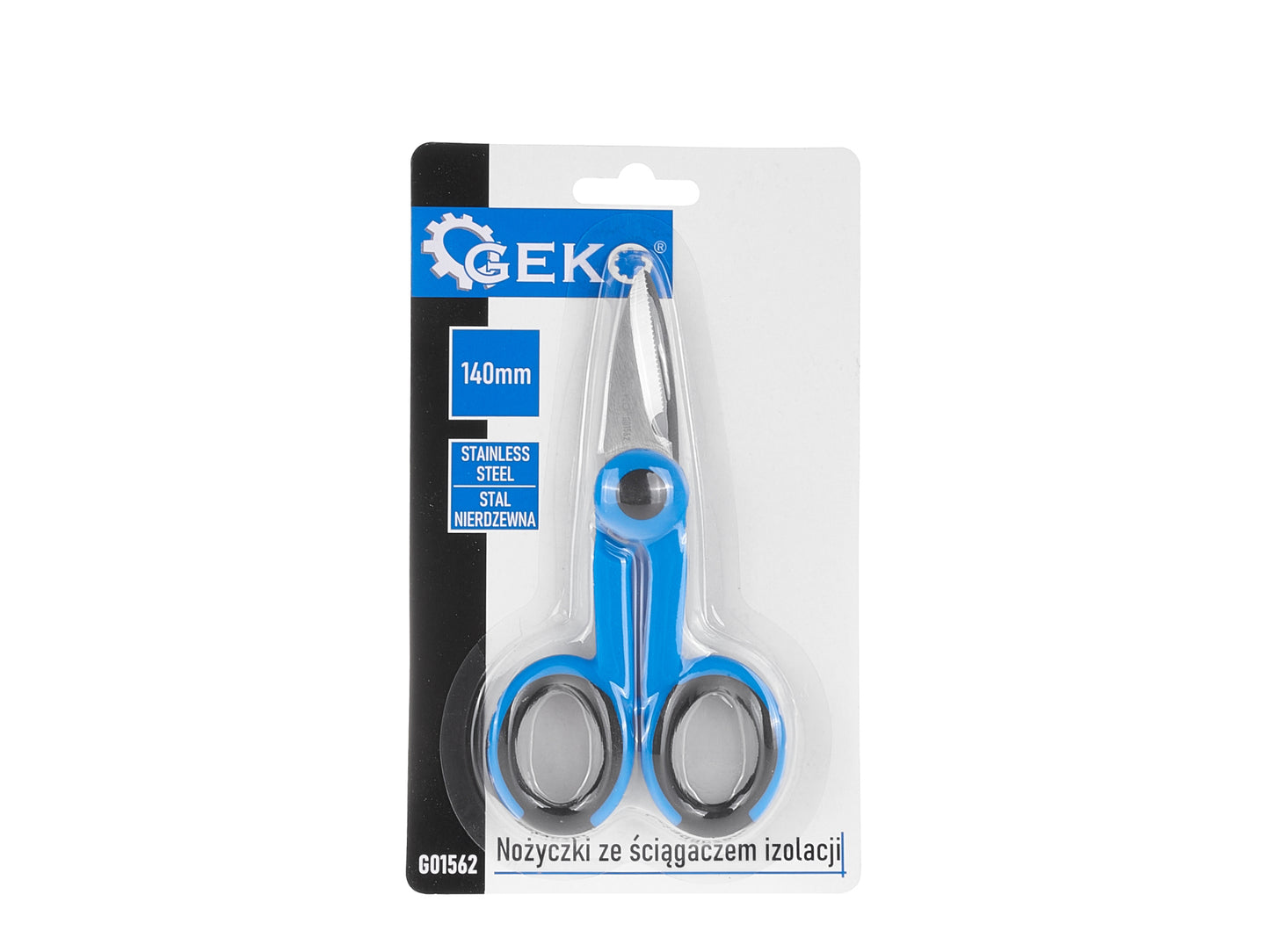 Foarfeca cu dispozitiv pentru indepartarea izolatiei, 140 mm, Geko G01562