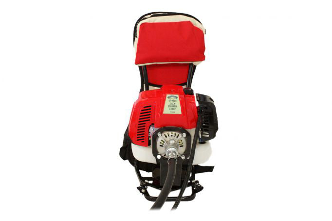 Motocoasa tip rucsac pe benzina cu 7 accesorii, 4.76 cp, Micul Fermier GF-1550