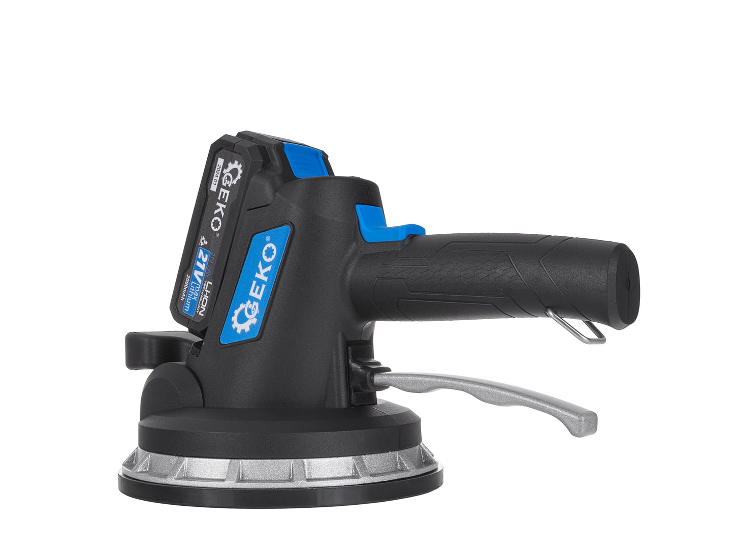 Ventuza vibranta pentru placi cu acumulator si incarcator, 2 x 21 V, Geko G80673