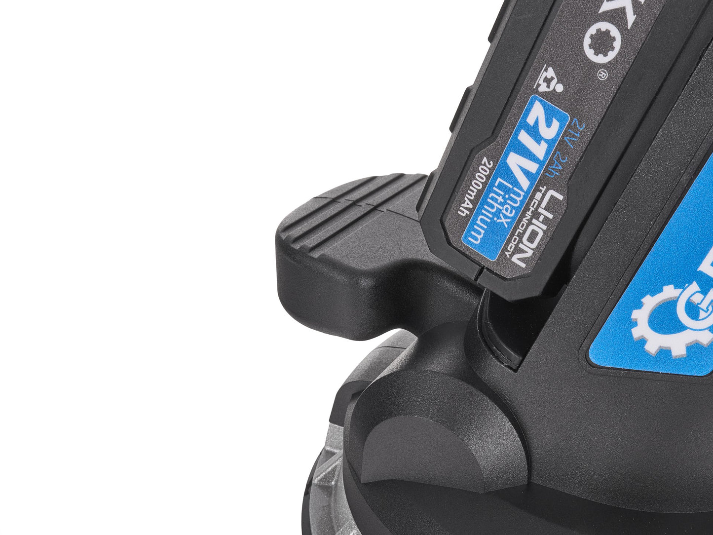 Ventuza vibranta pentru placi cu acumulator si incarcator, 2 x 21 V, Geko G80673