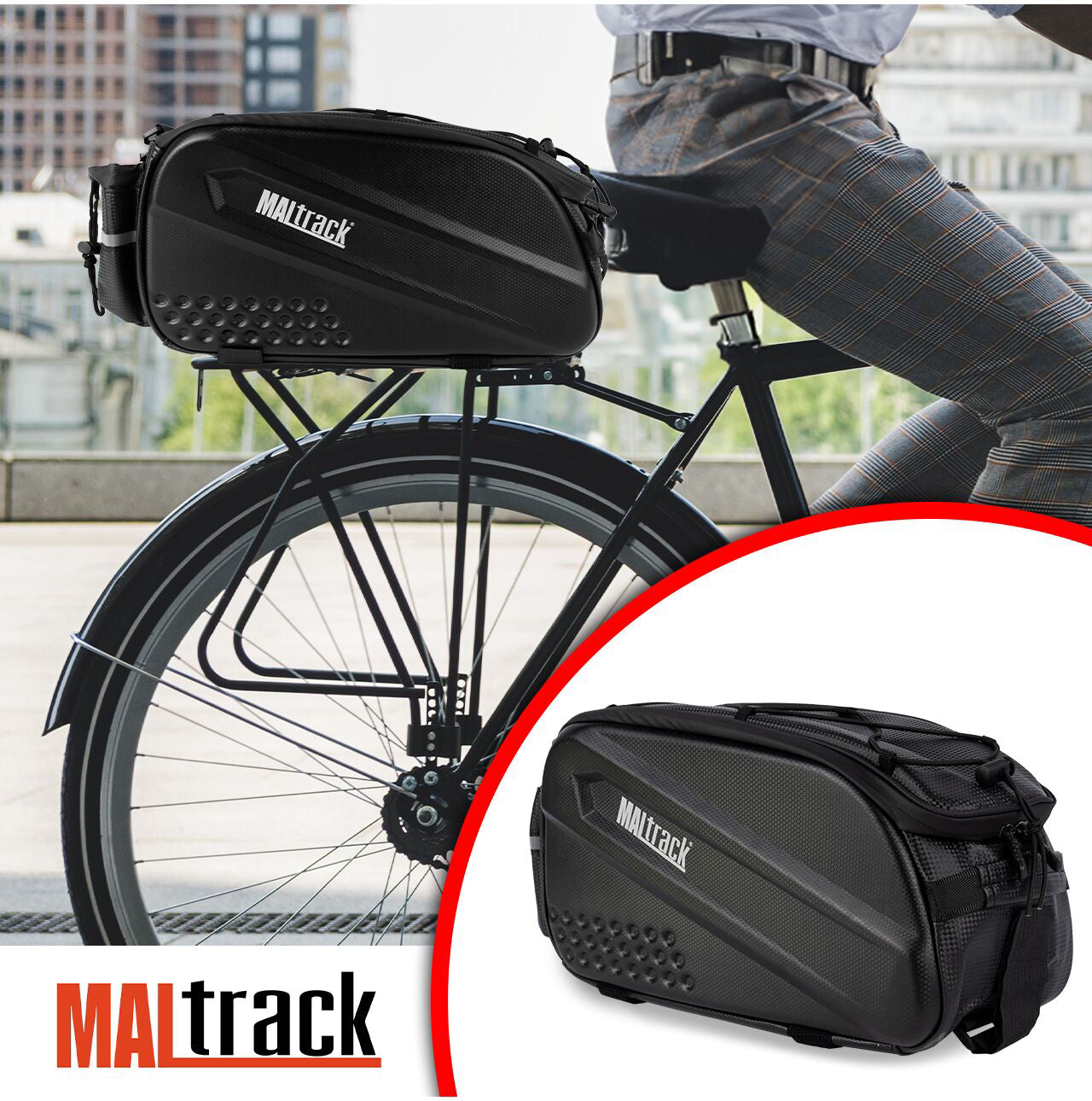 Geanta impermeabila pentru portbagaj bicicleta, capacitate 10 l, MalTrack 111374