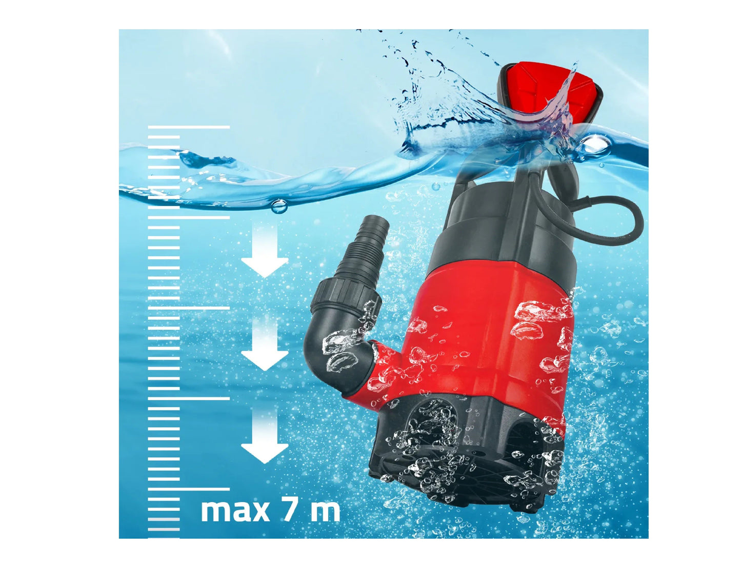 Pompa submersibila pentru apa curata / murdara MasterPump, 750 W, 12500 l / h, MalTec 111228