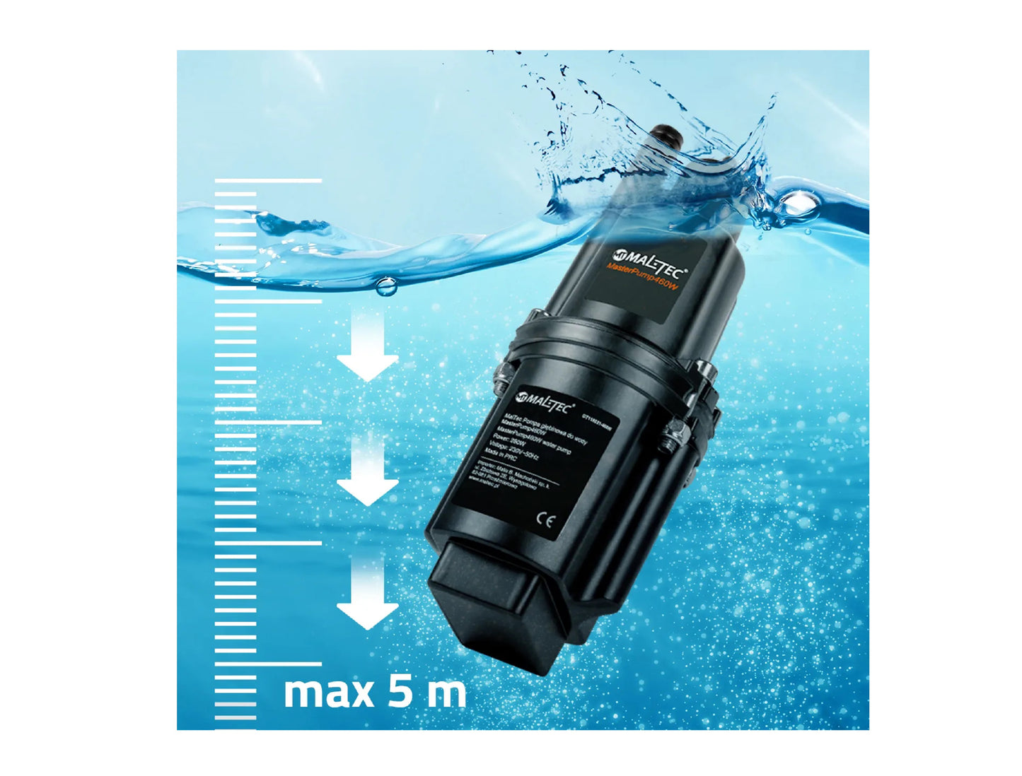 Pompa submersibila pentru apa curata, 1080 l / h, MalTec 111227