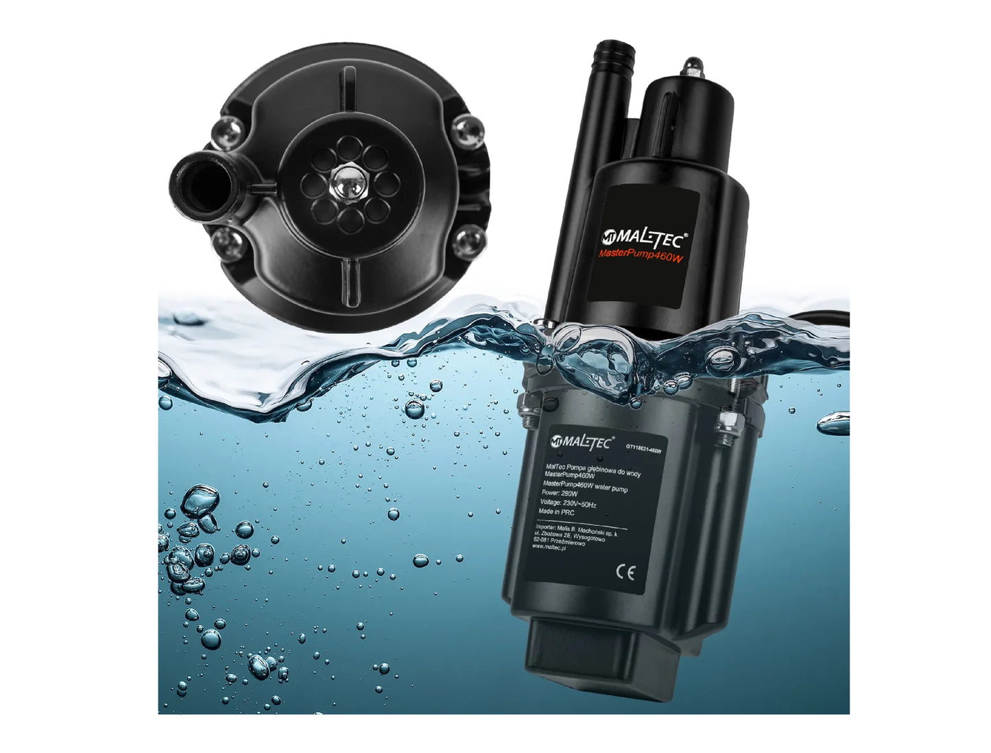 Pompa submersibila pentru apa curata, 1080 l / h, MalTec 111227