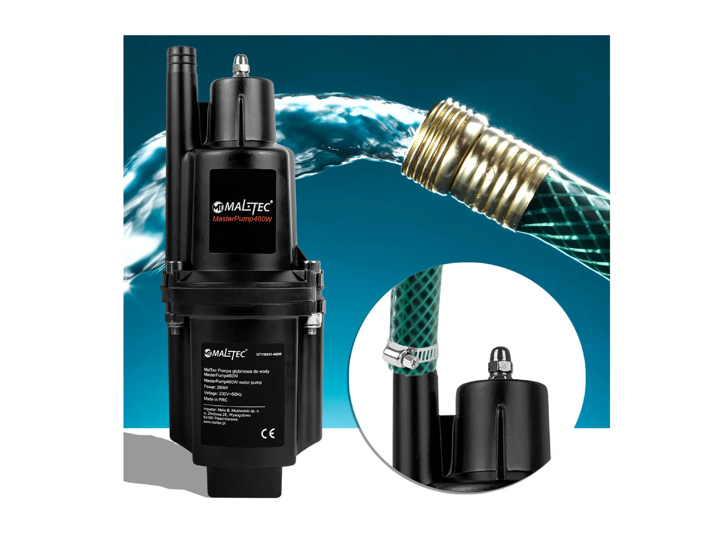 Pompa submersibila pentru apa curata, 1080 l / h, MalTec 111227