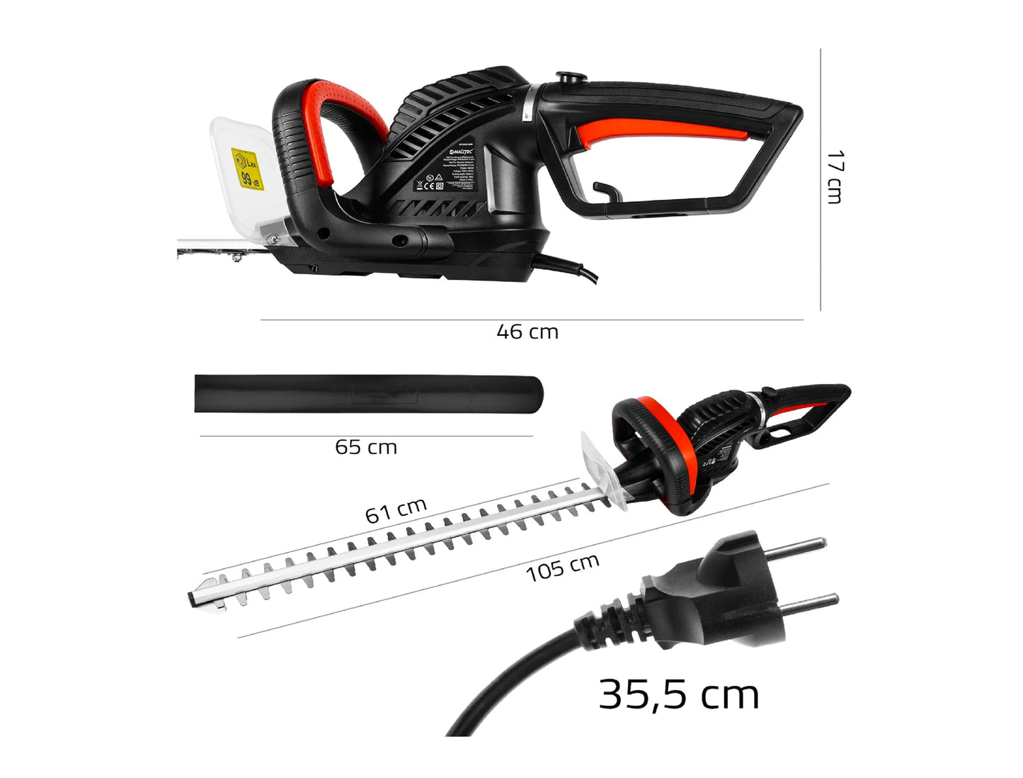 Foarfeca electrica pentru ramuri si gard viu MasterHedge-PRO, 1800 W, MalTec 111198