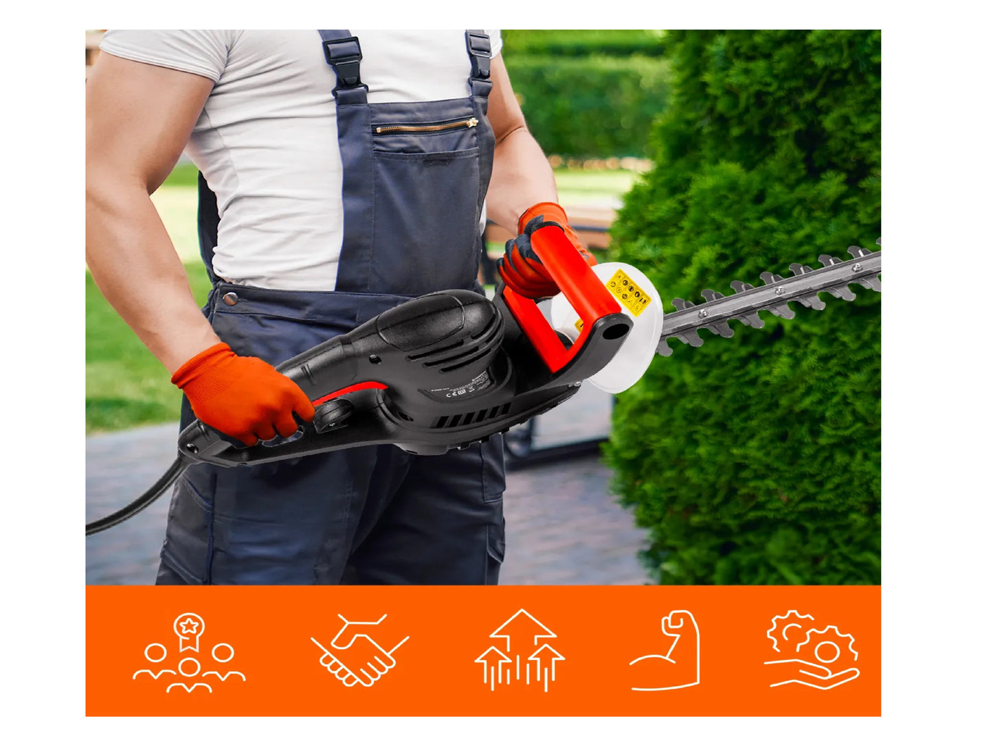 Foarfeca electrica pentru ramuri si gard viu MasterHedge450, 1500 W, MalTec 111199